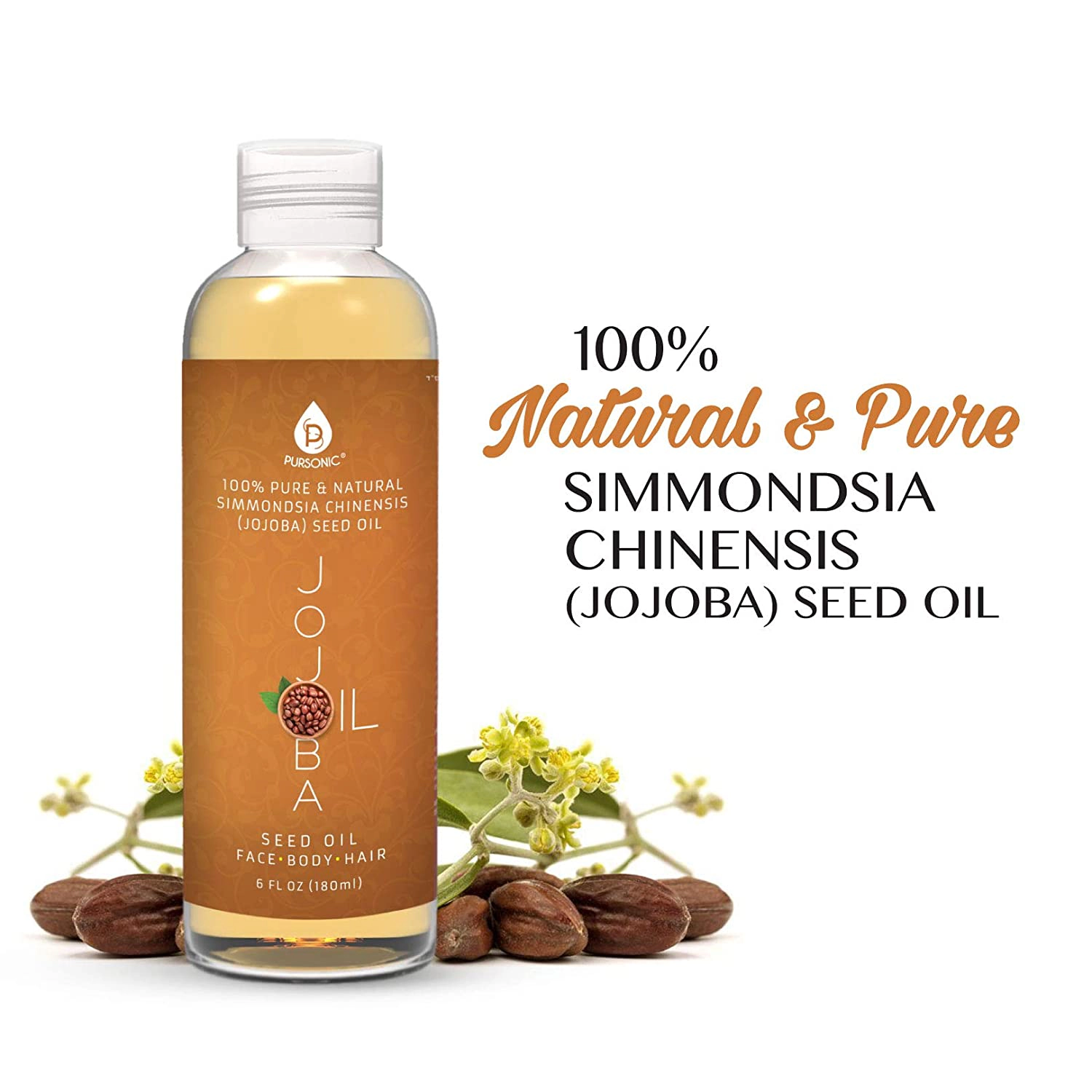 Pursonic Women's 100% Pure & Natural Golden Jojoba Oil