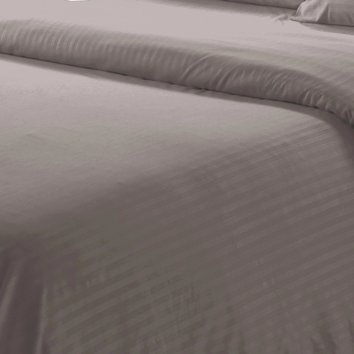 Plazatex Dobby Stripe Luxurious Ultra Soft Moisture Wicking Solid Color 4 Pieces Sheet Set Twin Charcoal