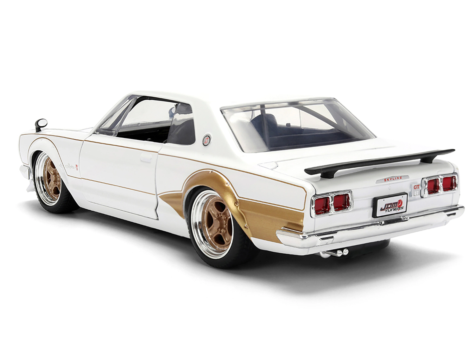 Jada 1971 Nissan Skyline 2000GT-R RHD (Right Hand Drive) White with Gold Graphics "JDM Tuners" Series 1/24