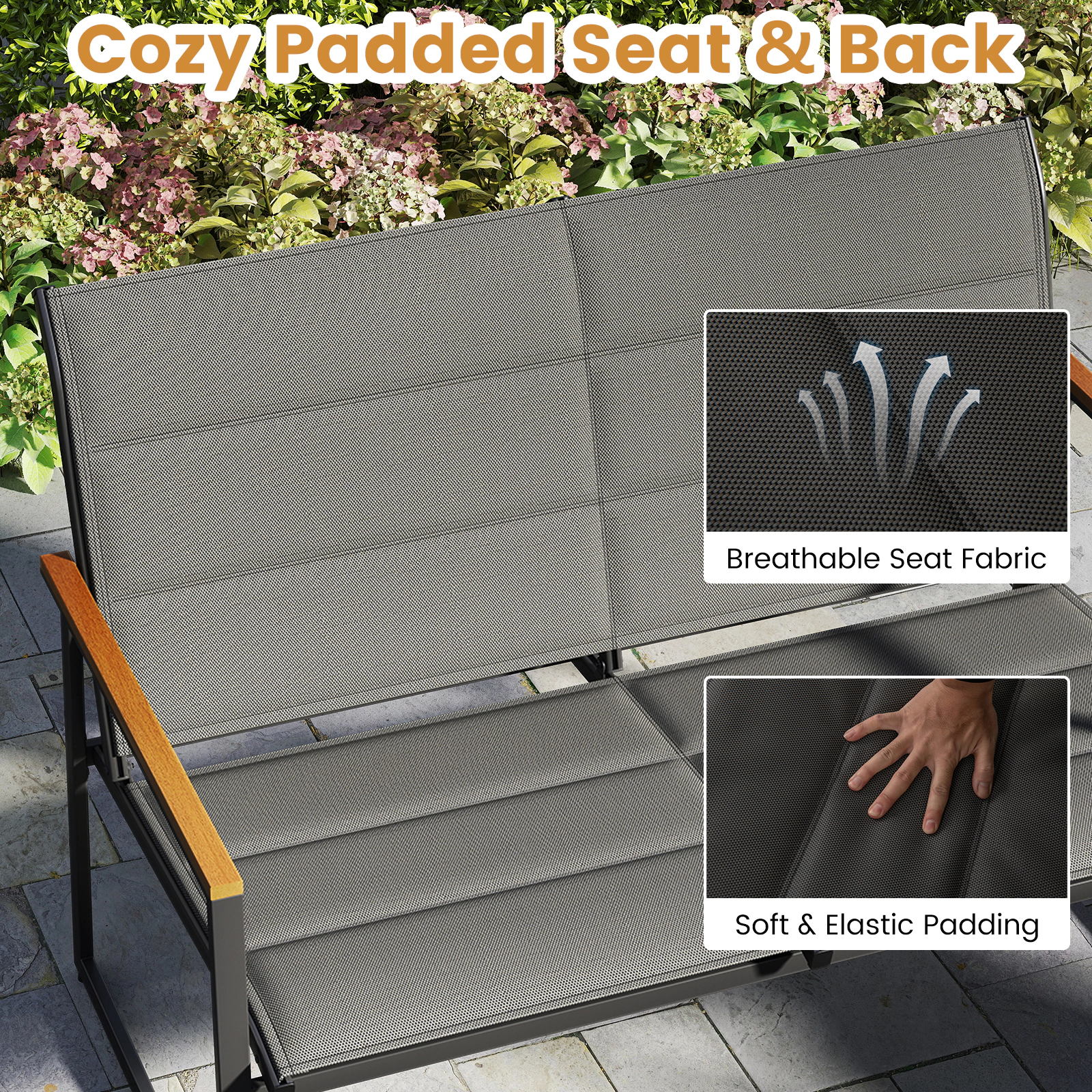 Hivvago 4-Piece Outdoor Conversation Patio Furniture Set