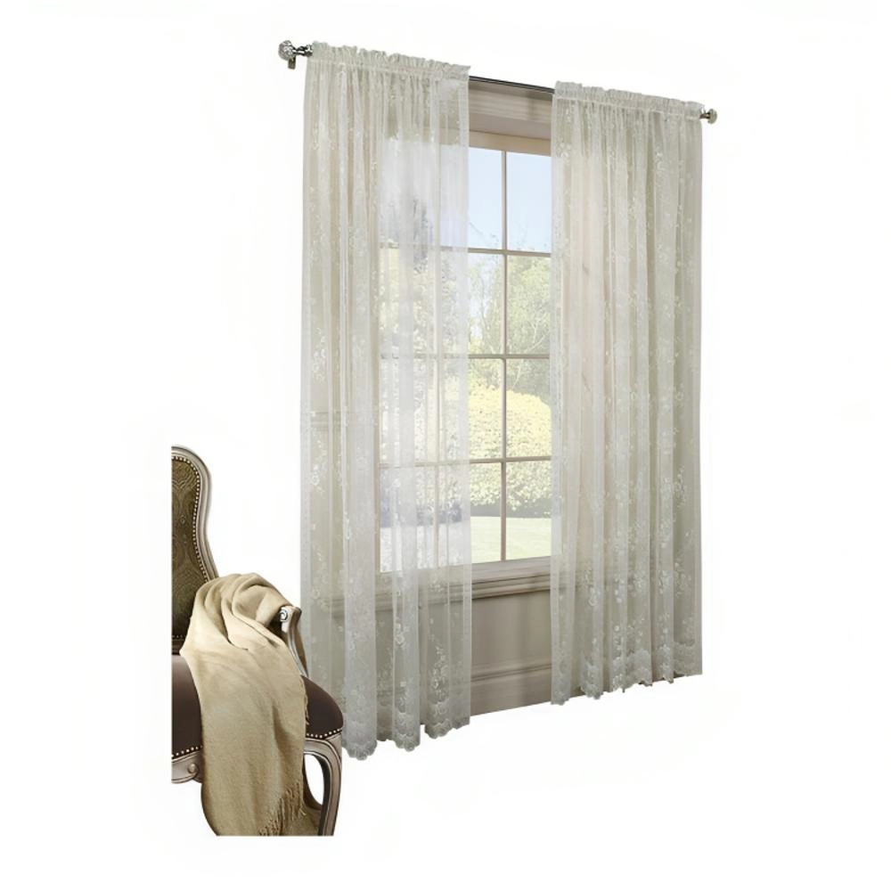 Commonwealth Habitat Mona Lisa Jacquard Lace Tailored Sheer Panel