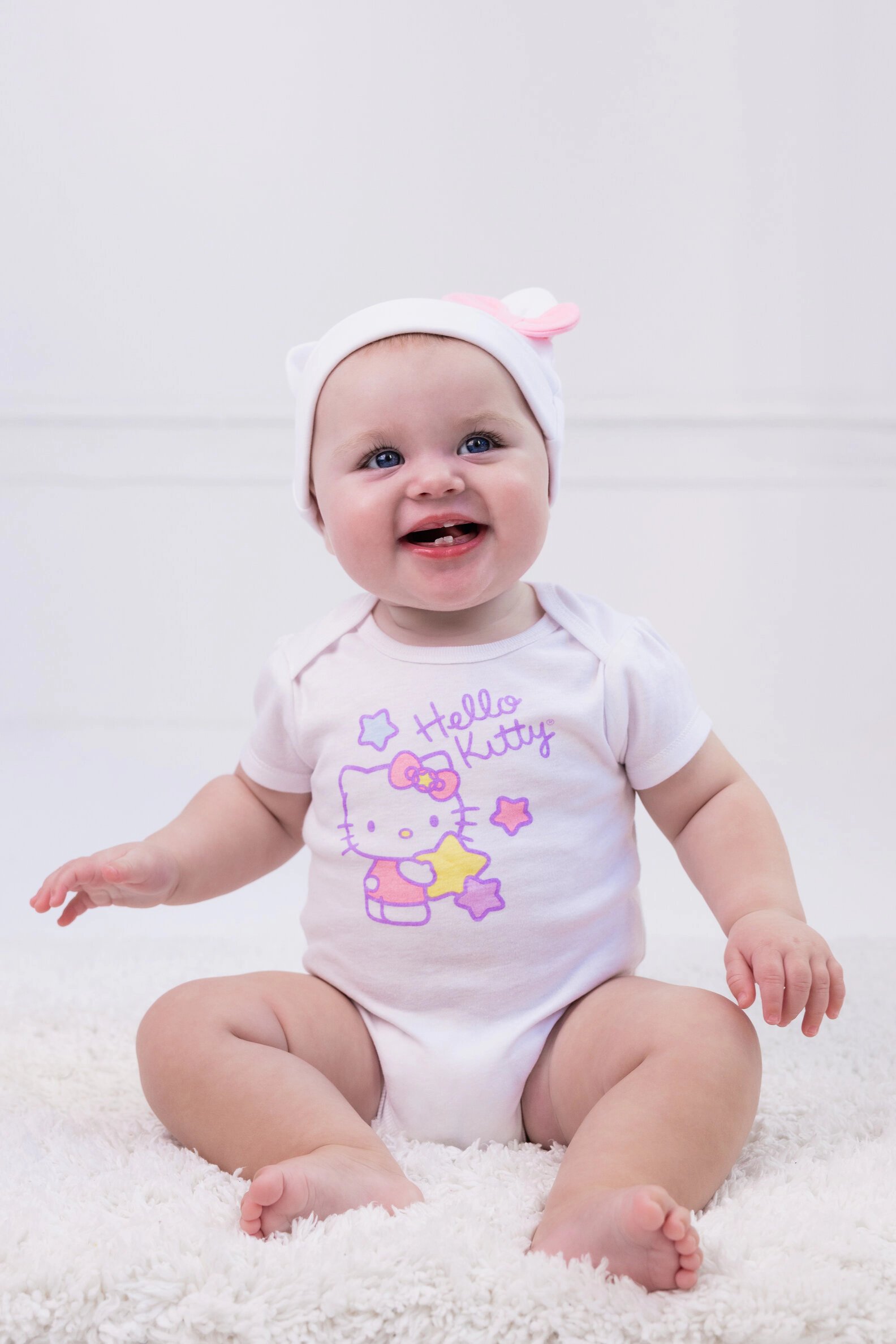 Hello Kitty Baby Girls' Cosplay 2-Piece Bodysuit and Hat Set