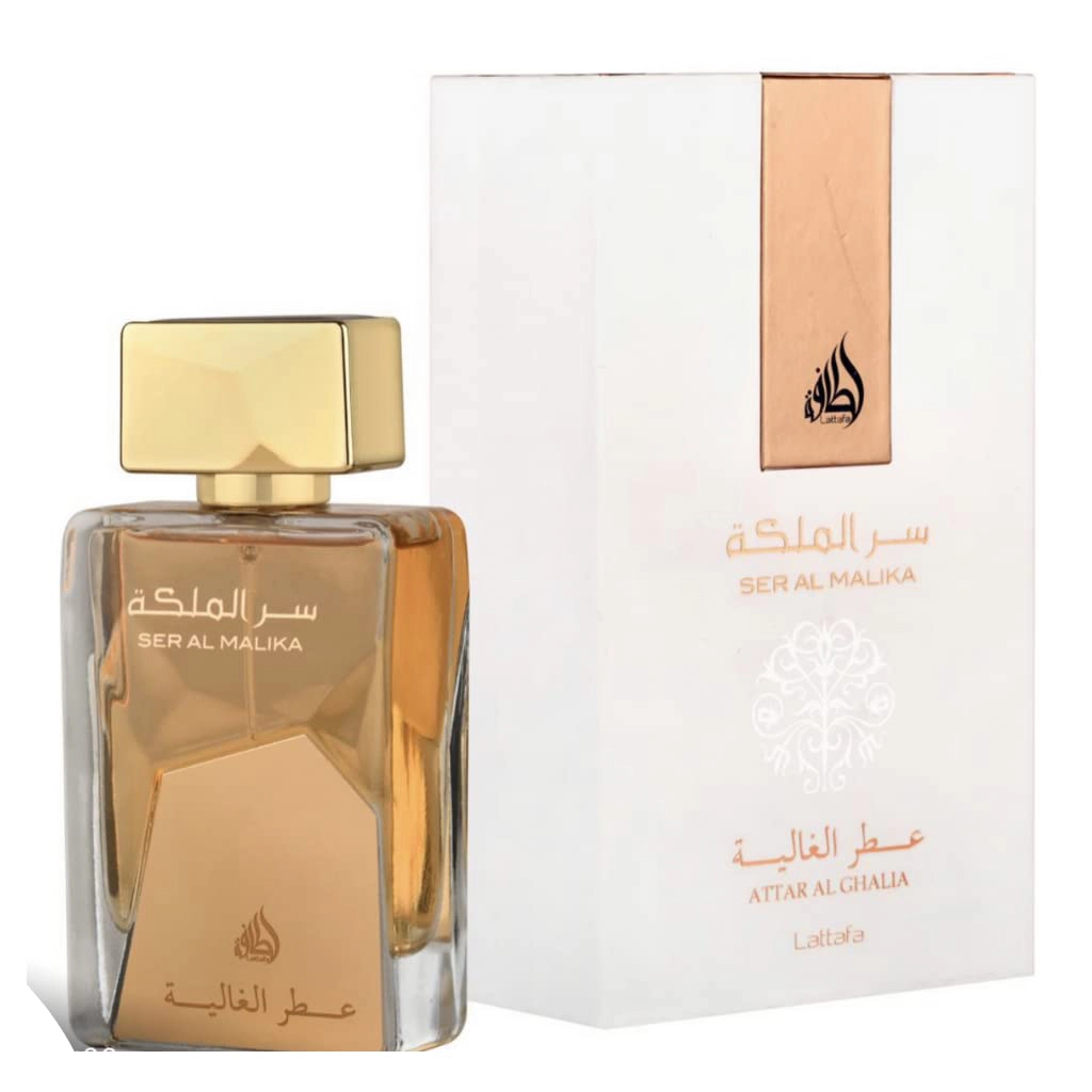 Lattafa Ser Al Malika Attar Al Ghalia Eau de Parfum Spray for Women, 3.4 Fl Oz (100 mL)