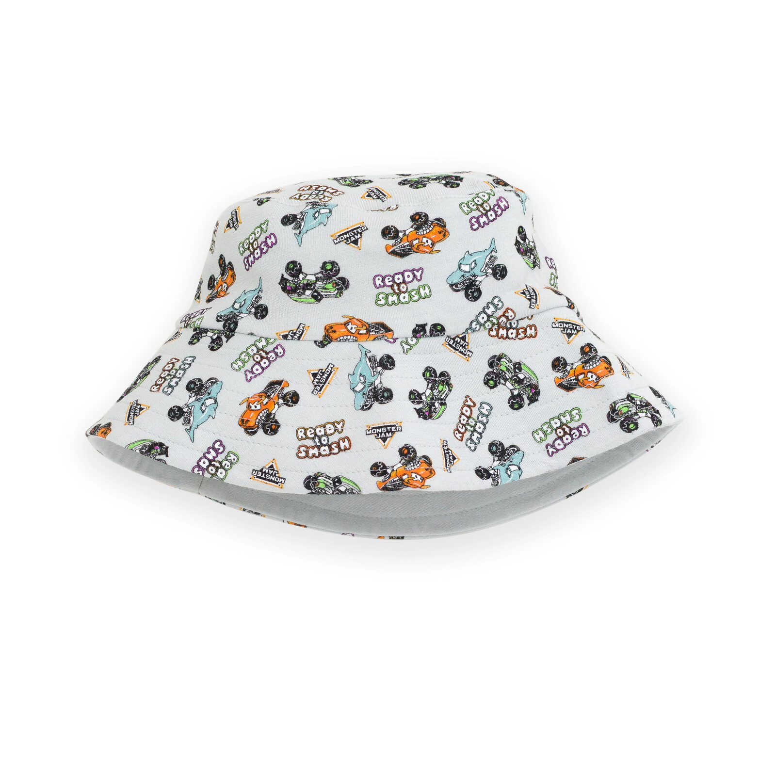 Monster Jam Boys' One Piece Romper and Bucket Hat Set