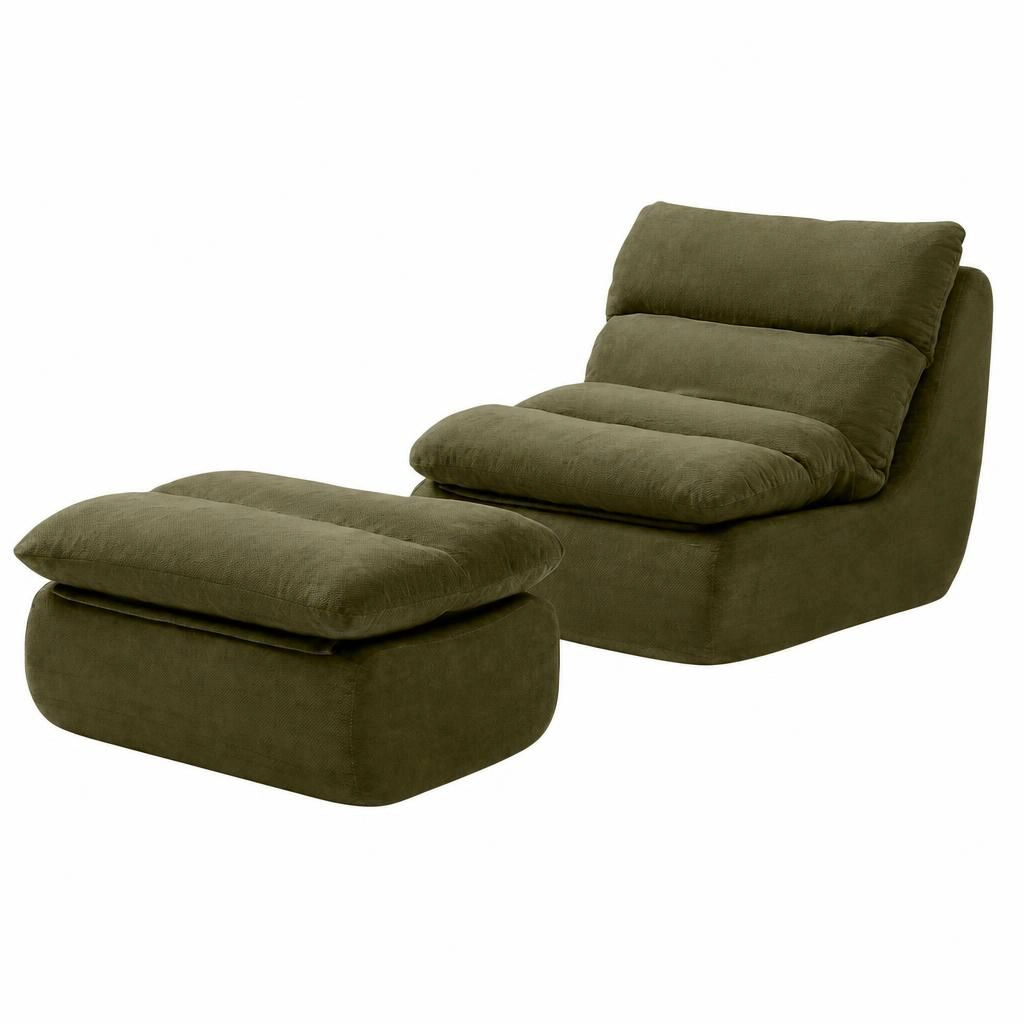 GOODSILO Soft Cotton Fabric Lazy Lounge Bean Bag Chair