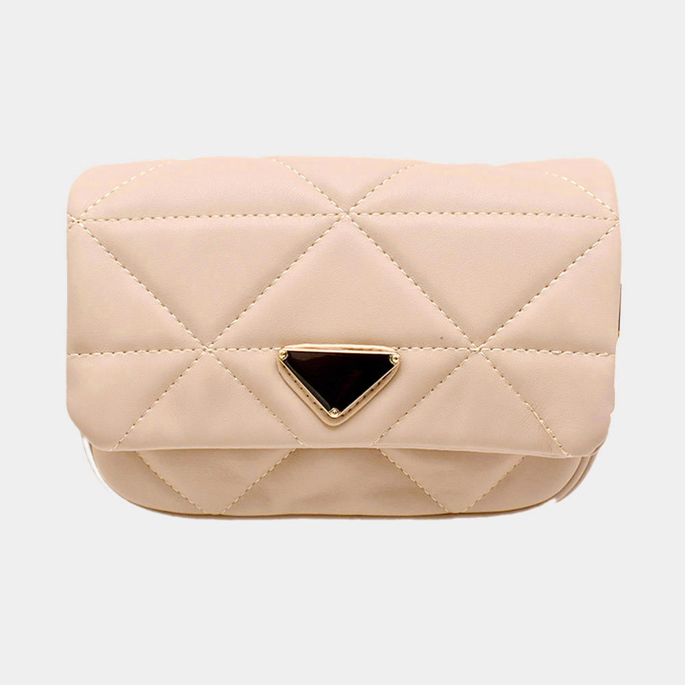 FASHNZFAB Faux Leather Rectangle Clutch / Shoulder Crossbody Bag