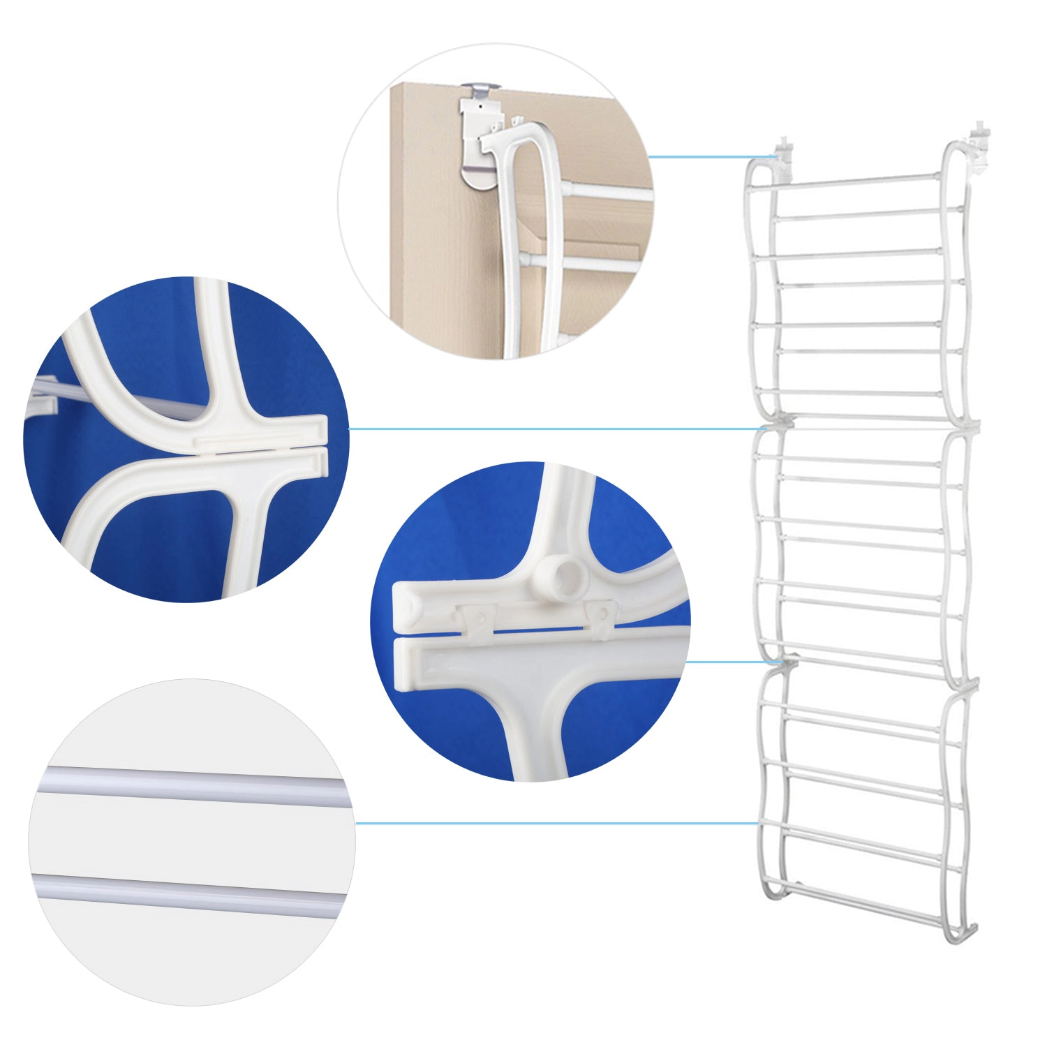 GBruno 12-Tier Over-The-Door Shoe Rack Organizer