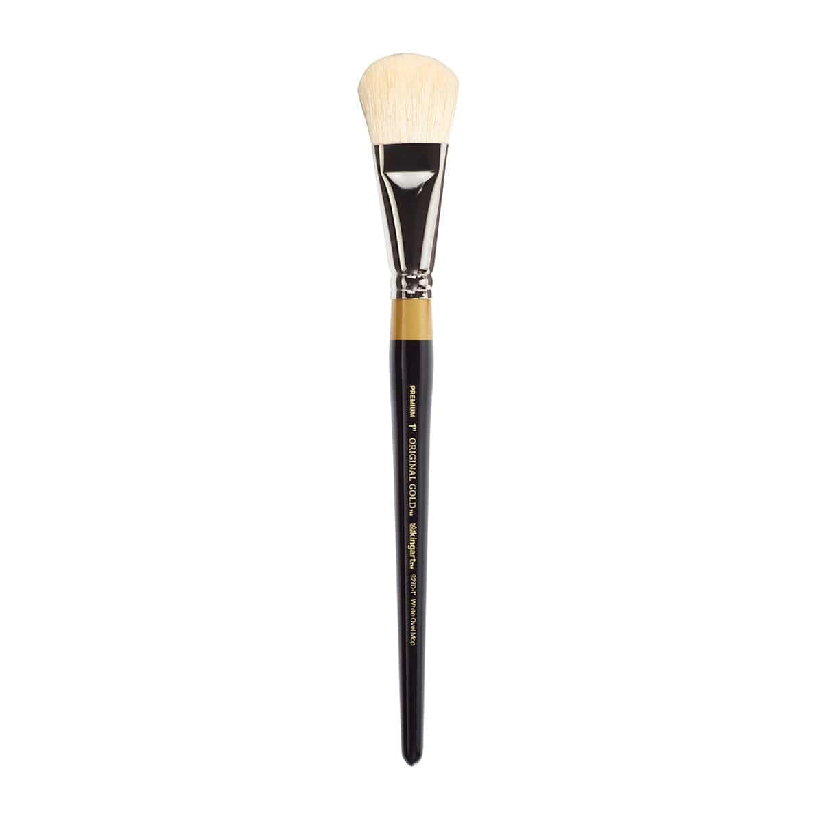 KINGART Original Gold 9270 Oval Mop Brush - White Synthetic, Short Handle