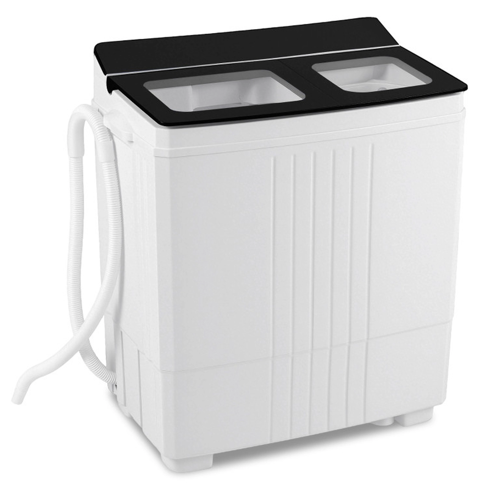SUGIFT Twin Tub Portable Washing Machine with 12-lb Washer and 8-lb Spinner Combo Black