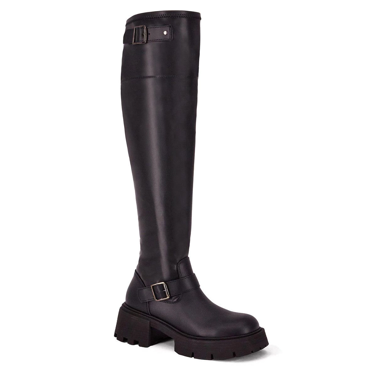 Andrea Womens Knee High Combat Boots