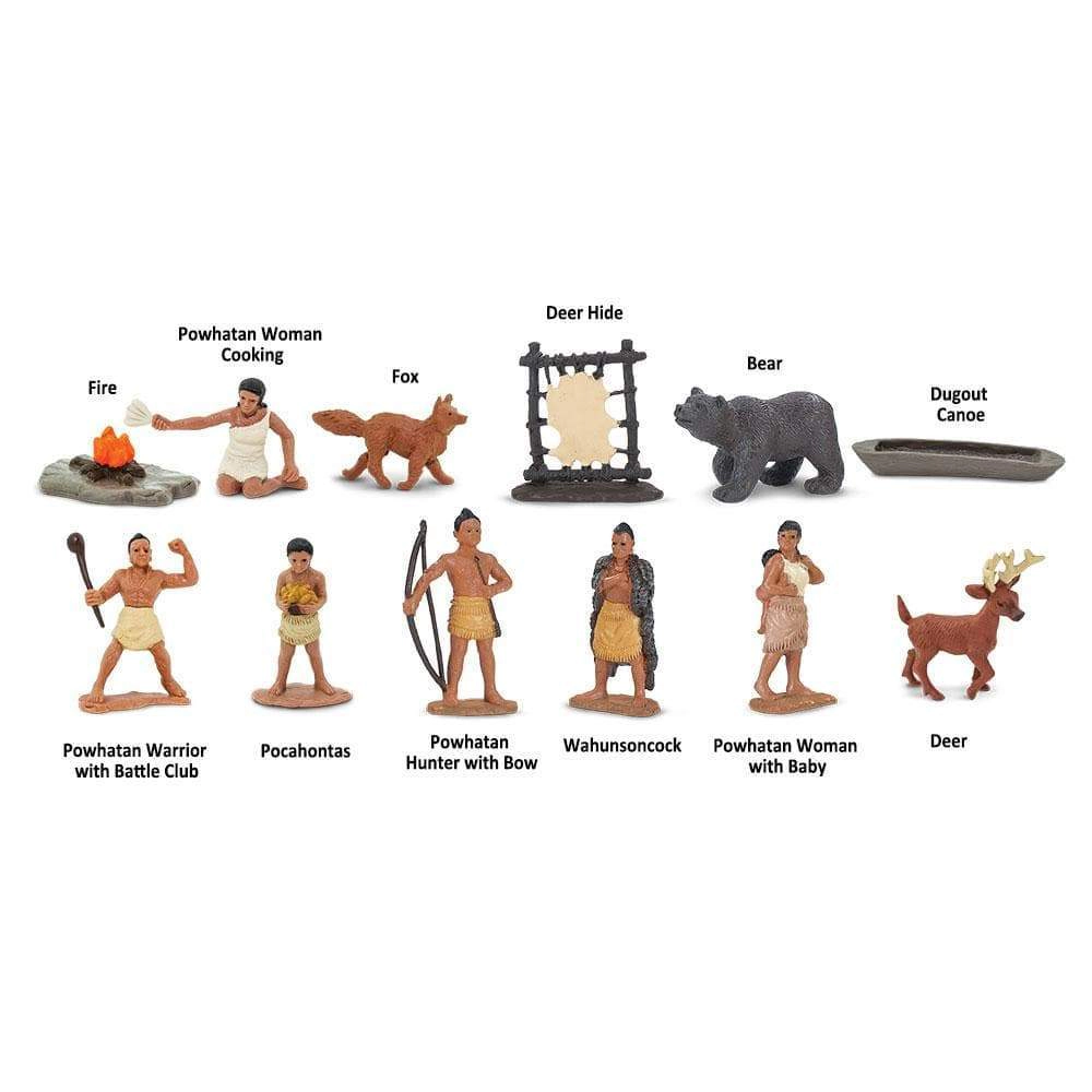 Safari Ltd. - Powhatan Indians TOOB - contains 11 Mini Figurines