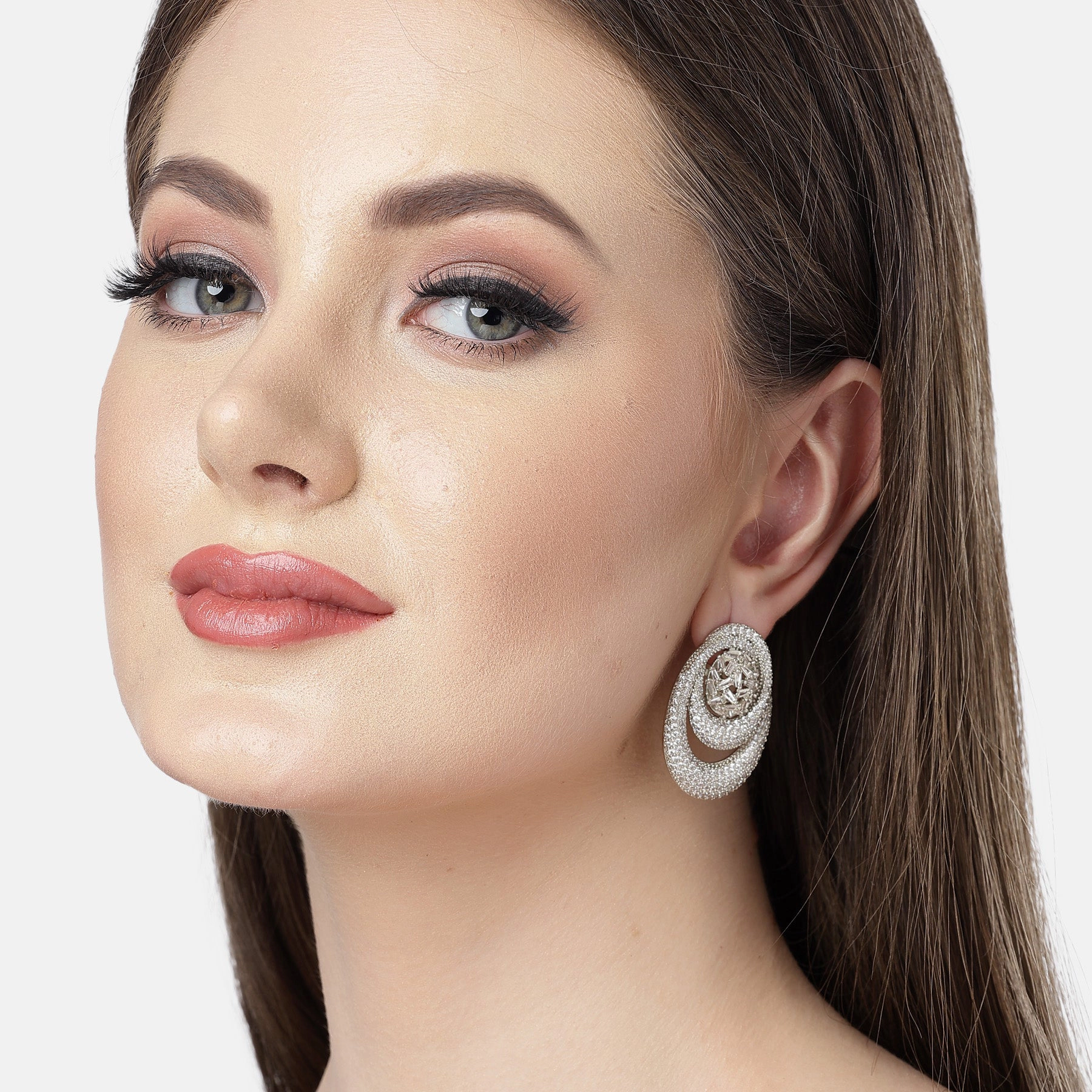 AGP PARIS Womens Diva Gorgeous Cubic Zirconia Stud Earrings