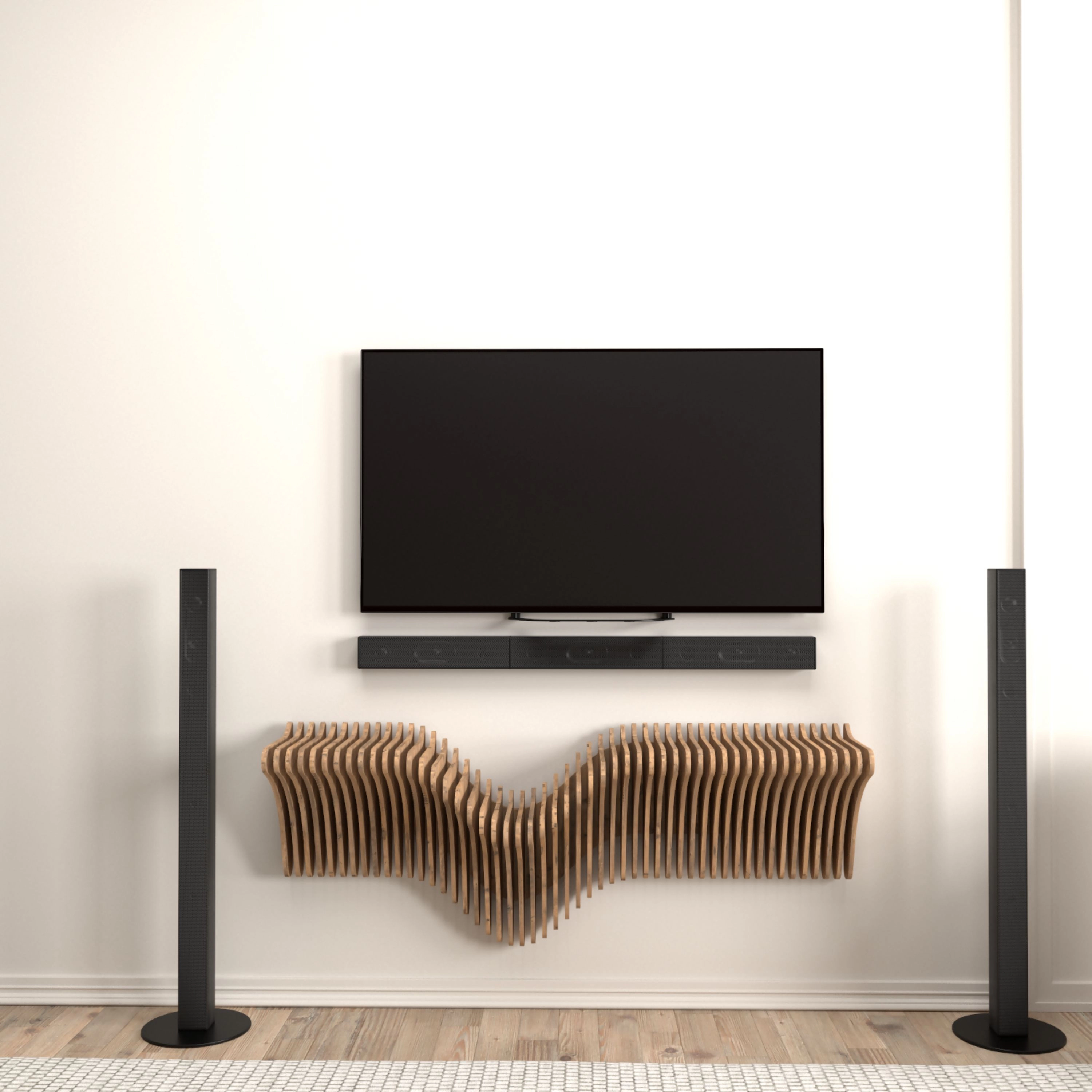 Wear Sierra 40" Geometric Floating Wall Shelf