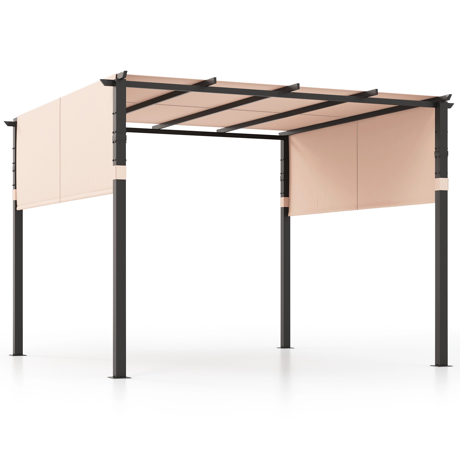 Hivvago Modern Outdoor Pergola with Retractable Canopy