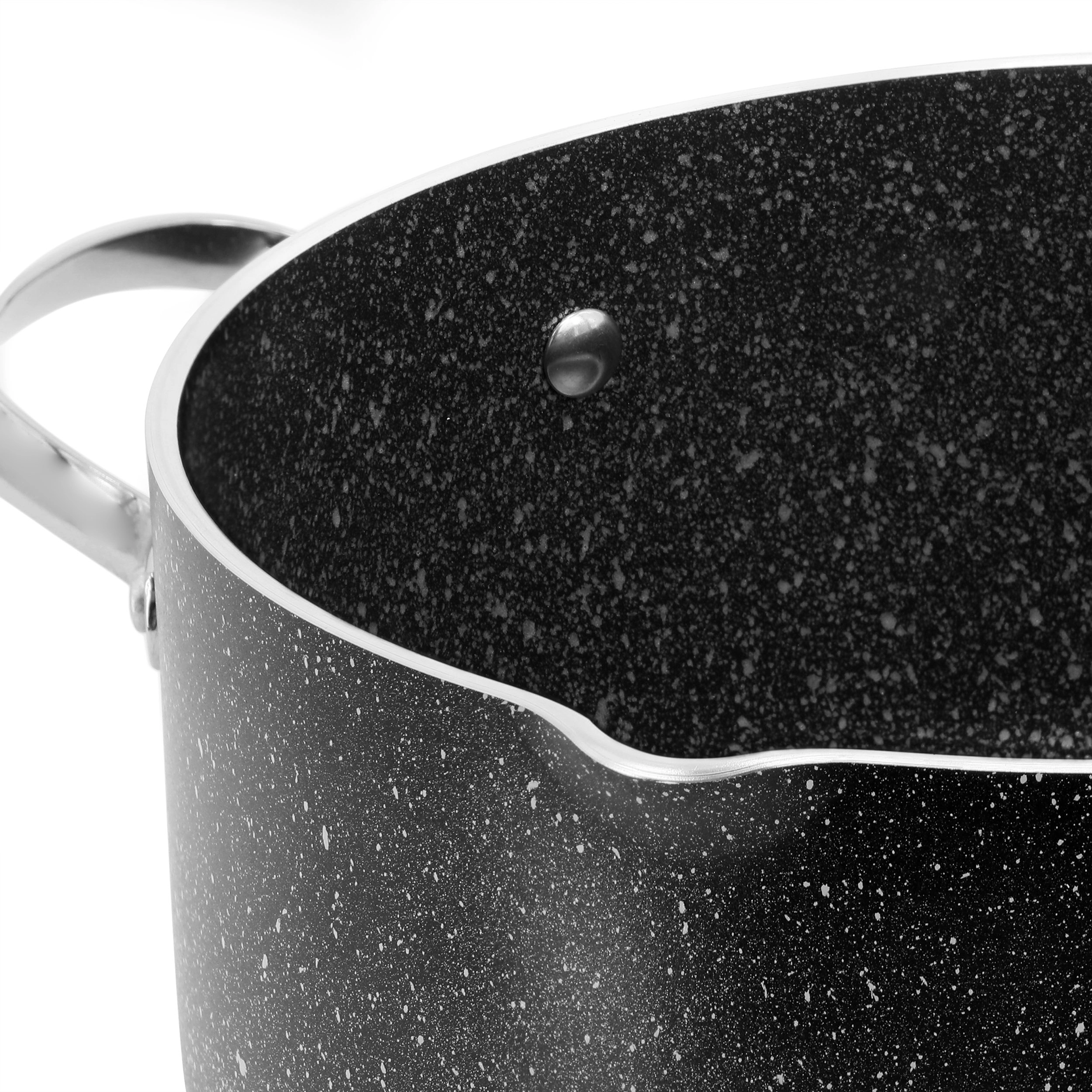 Korkmaz Galaksi Non Stick Inch Liter Casserole with Lid in Black