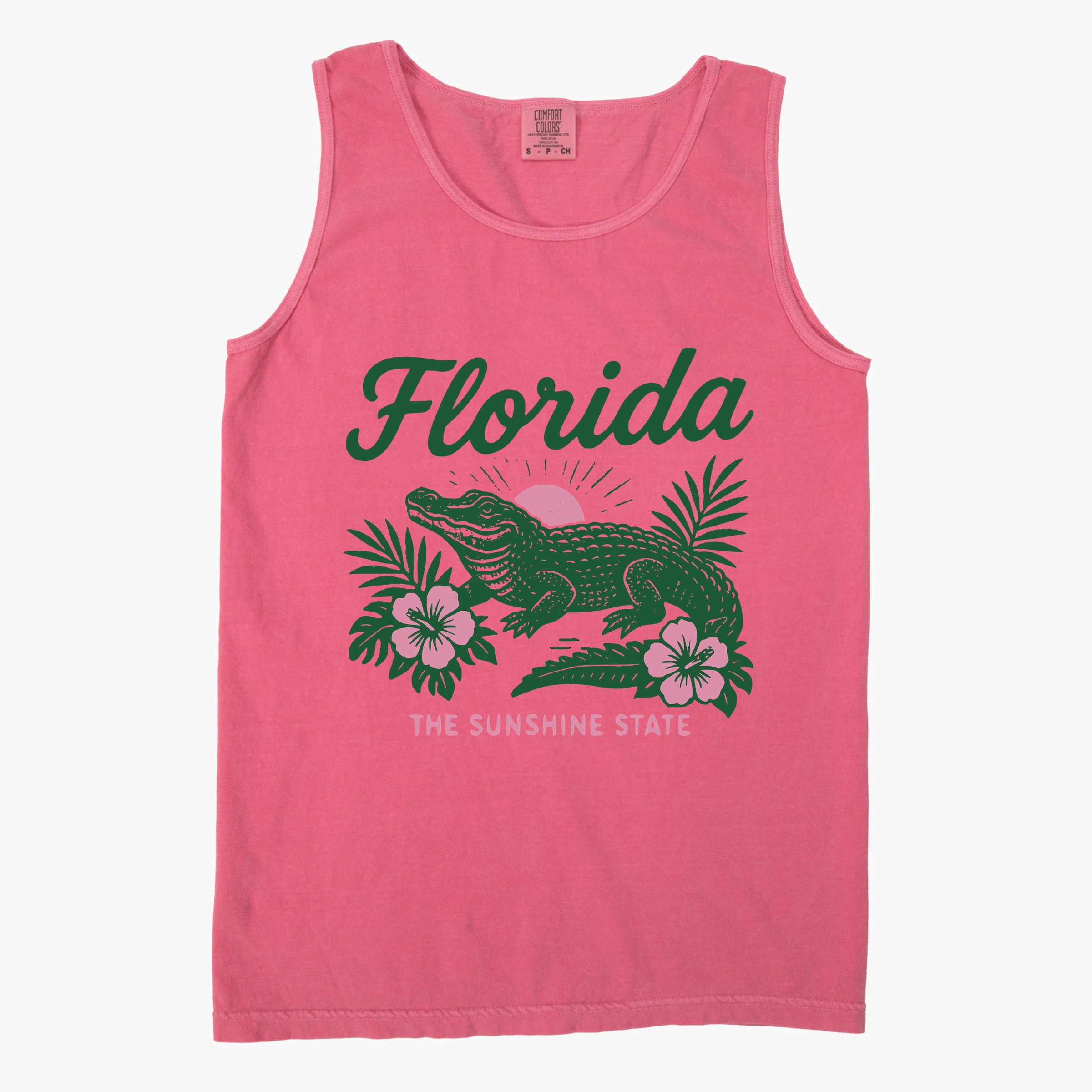 Simply Sage Market - Florida Alligator - Women's Garment Dyed Graphic Tank Top