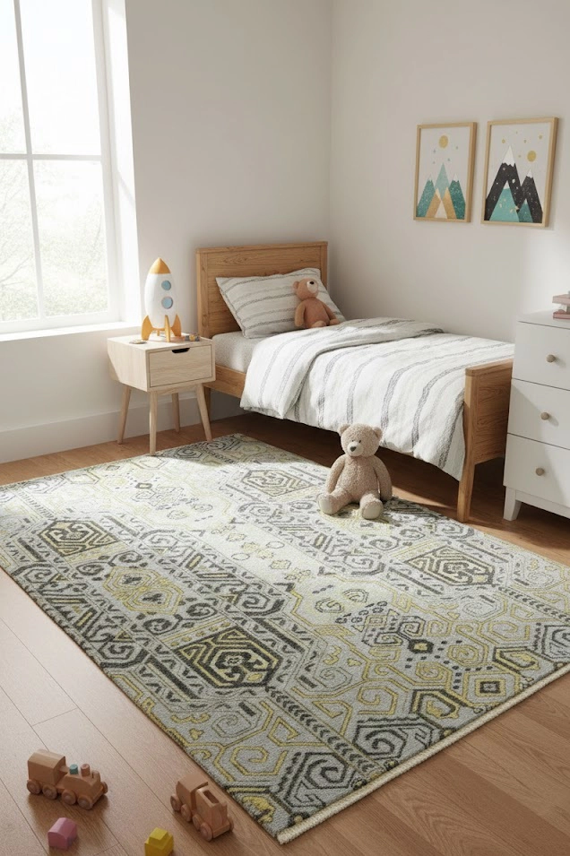 Magic Rugs Light Gray 4X6 Contemporary Rug