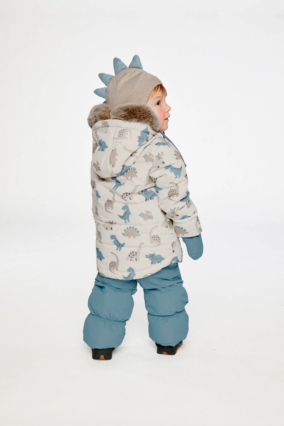 Deux par Boys Animal Print Two Piece Snowsuit with Hooded Coat and Snow Pants