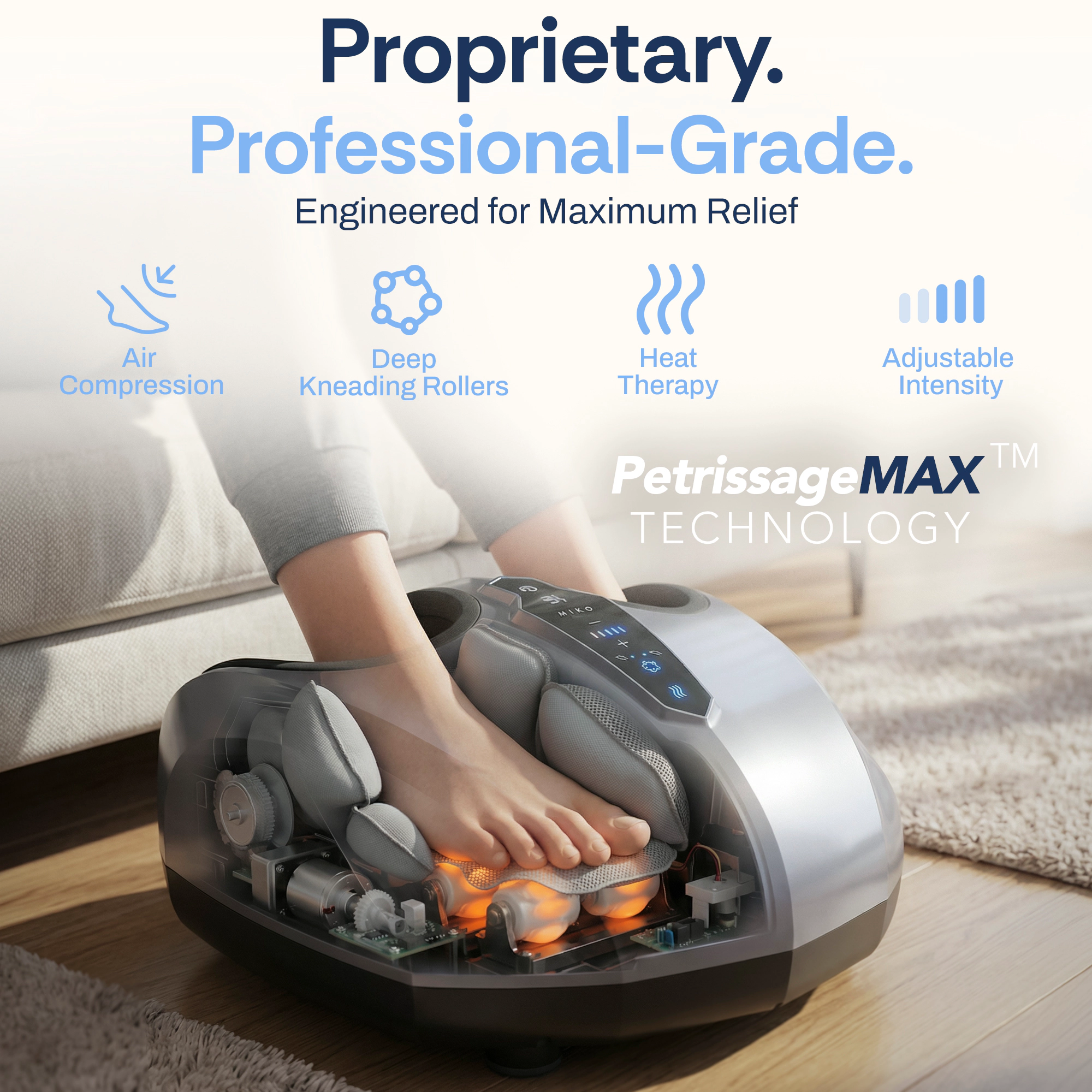 Miko Shiatsu Foot Massager Machine With Multiple Functions and Heat