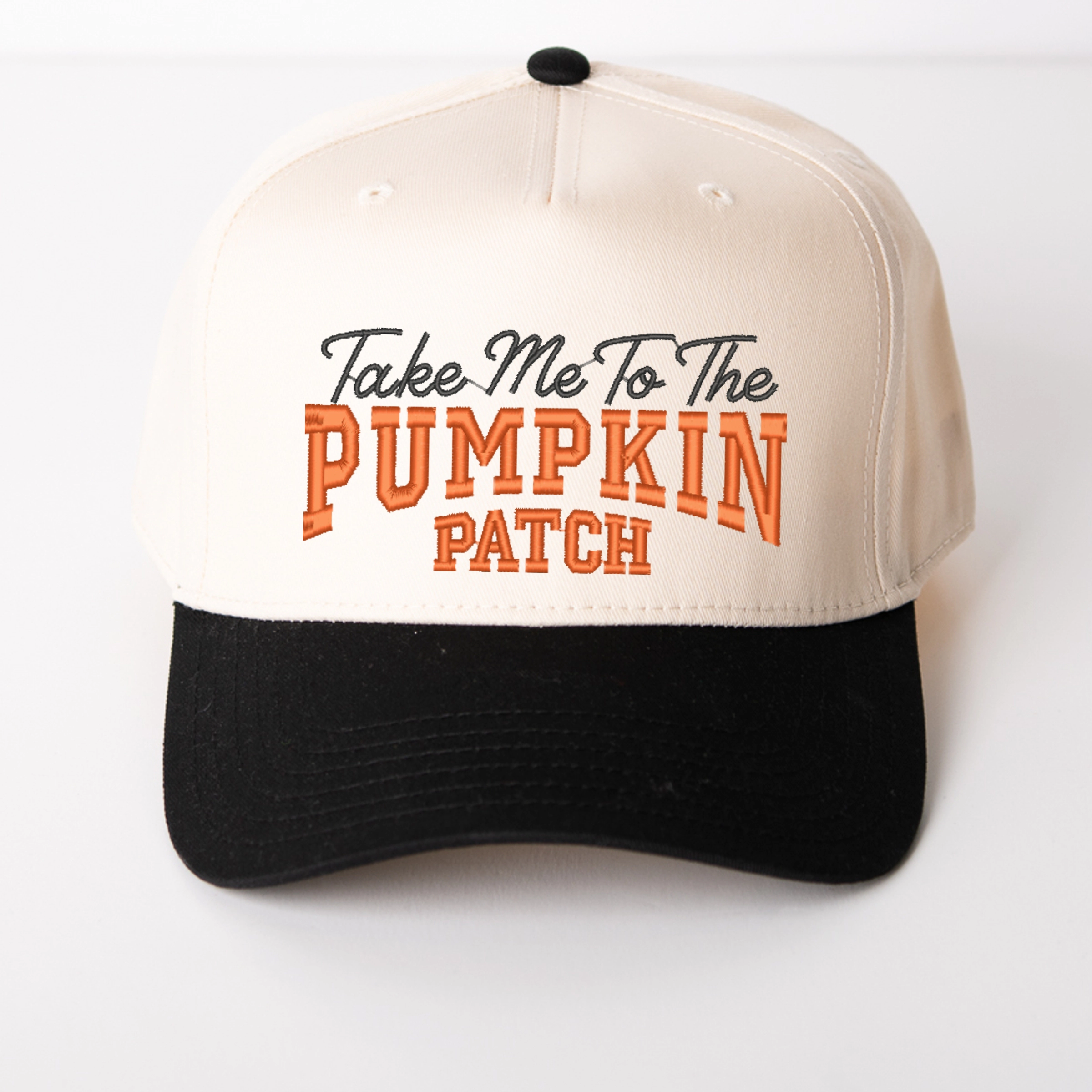 Simply Sage Market - Women's Canvas Trucker Hat Embroidered Take Me To The Pumpkin Patch