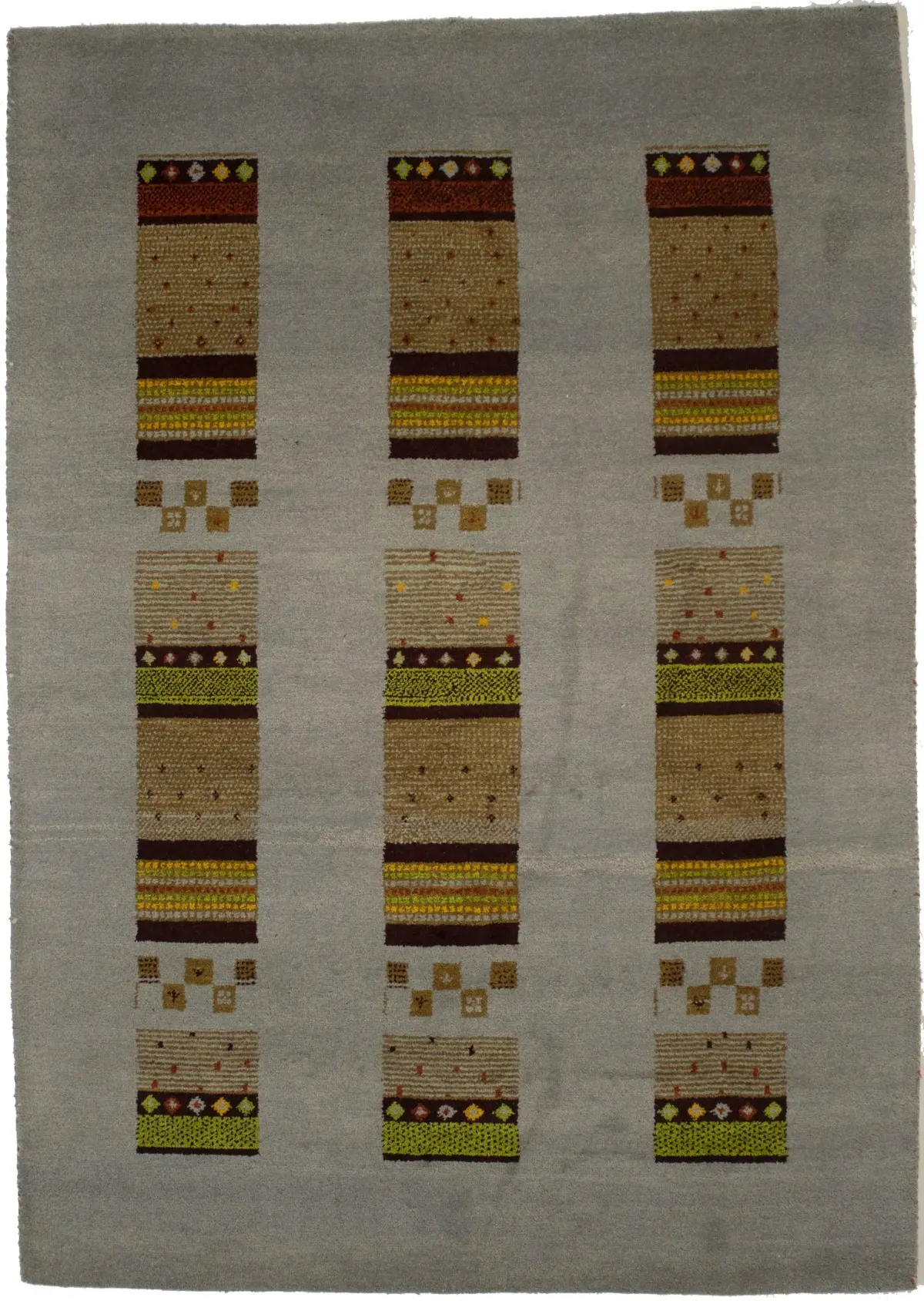 Magic Rugs Gray Geometric 6X8 Indo-Gabbeh Oriental Rug