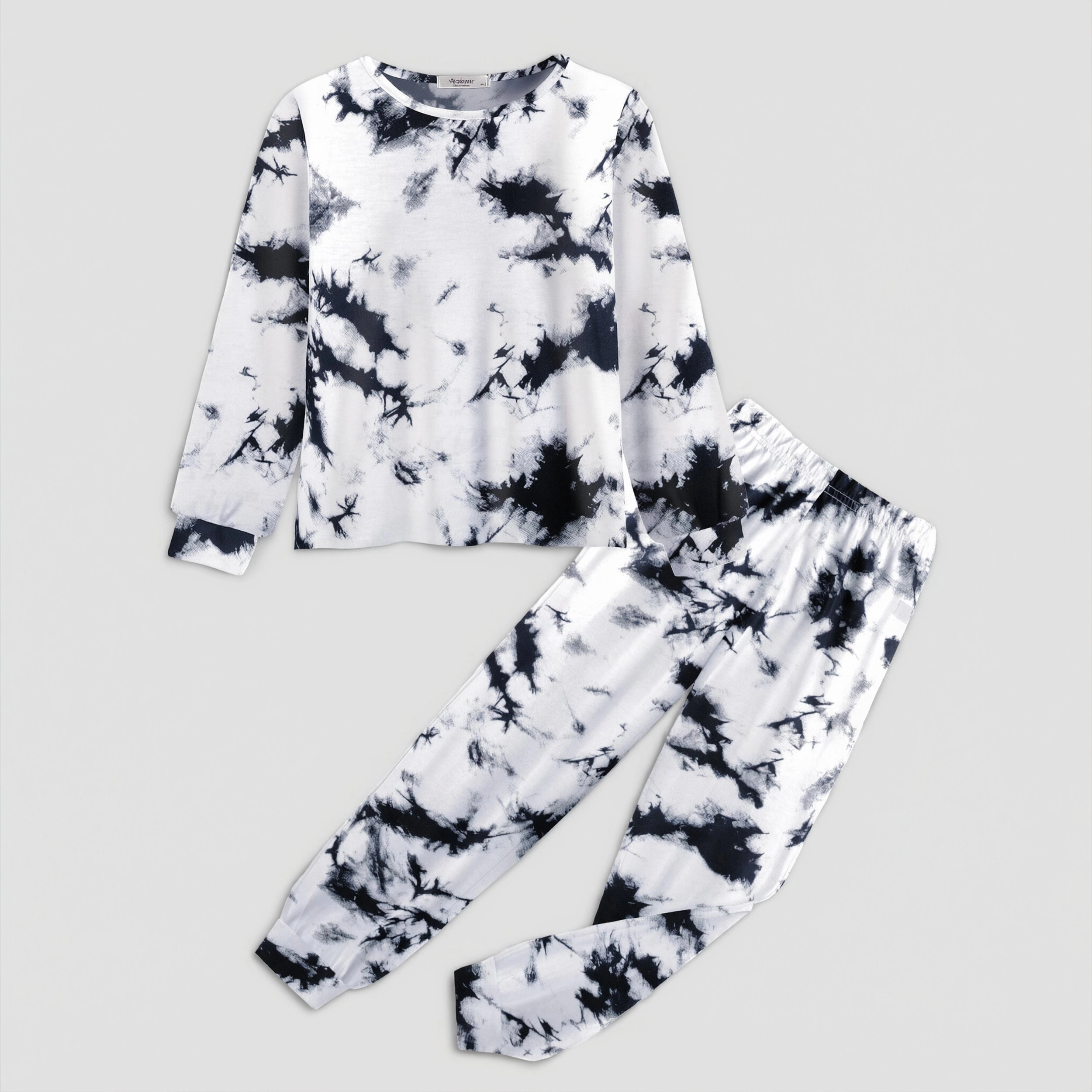 Arshiner Girls Piece Sets Fall Outfits Roundneck Long Sleeve Pullover Tops And Print Sweatpants