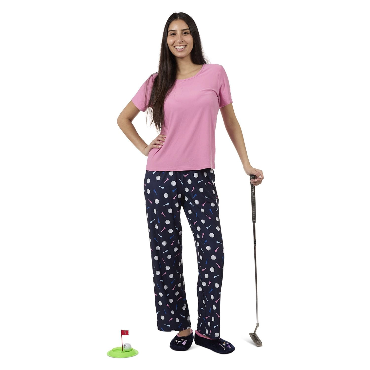 MeMoi Women's Tee-Time 2 Piece Pajama Set A Bag
