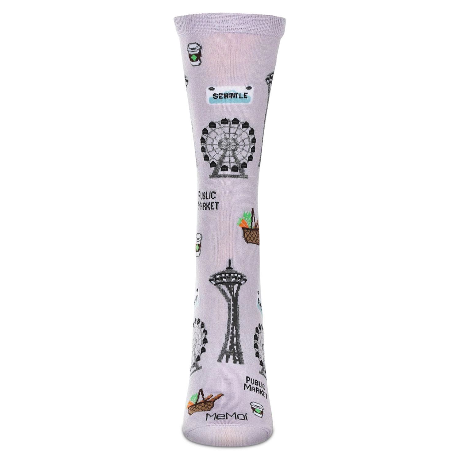 MeMoi Women's Seattle Bamboo Crew Socks