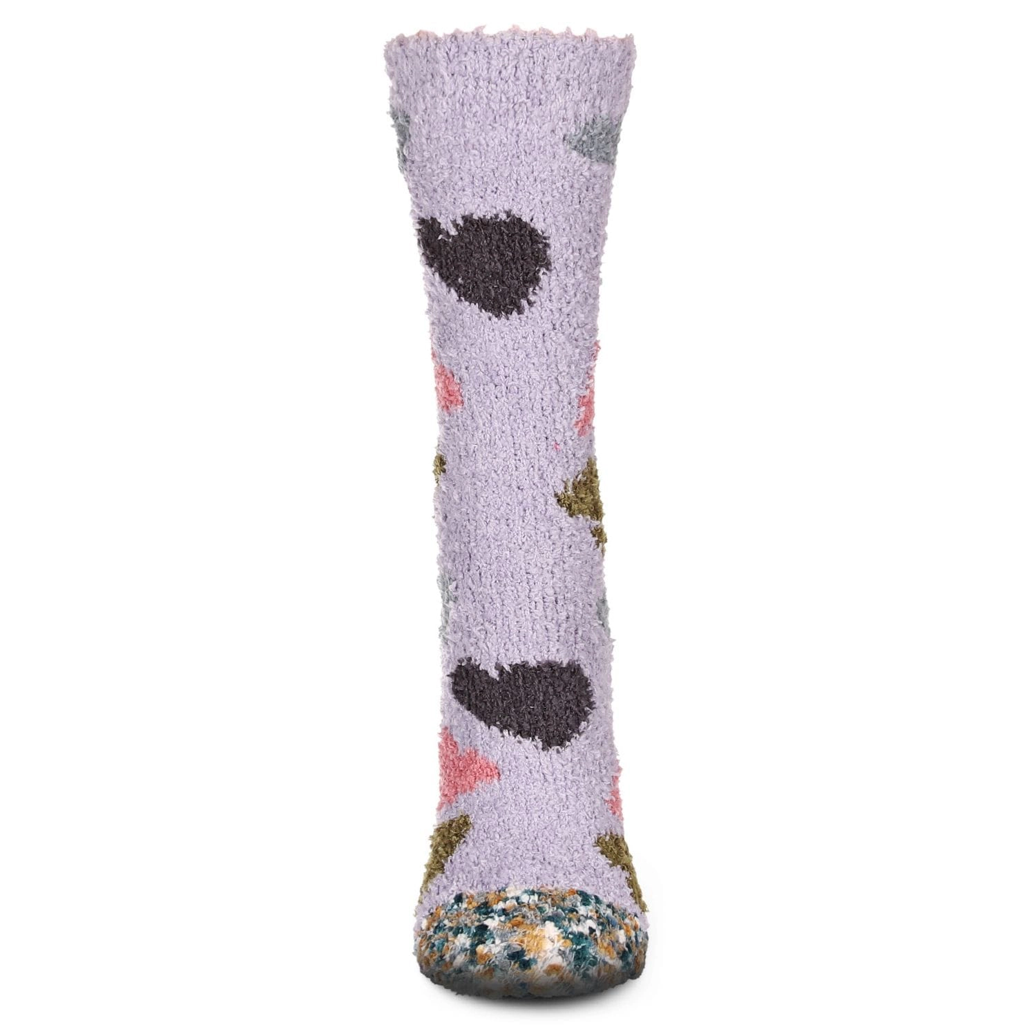 MeMoi Women's Plenty 'O Hearts Multicolor Cozy Crew Socks