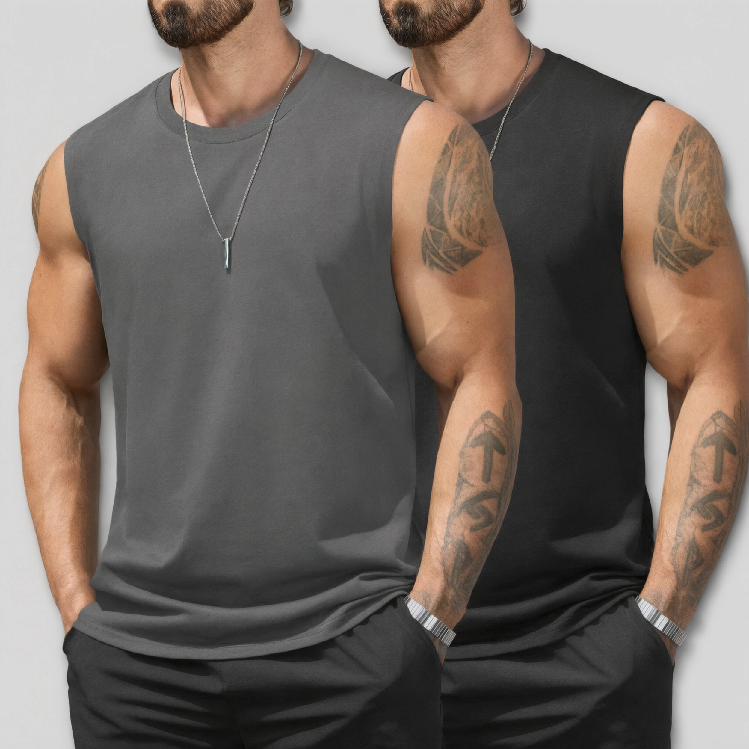 COOFANDY Men's Regular Fit Sleeveless Crew Neck Muscle T-Shirt