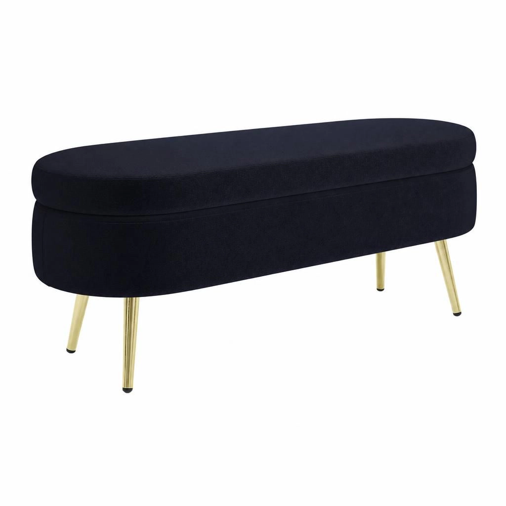 GOODSILO Upholstered Foam Top Storage Bench Extra Seating