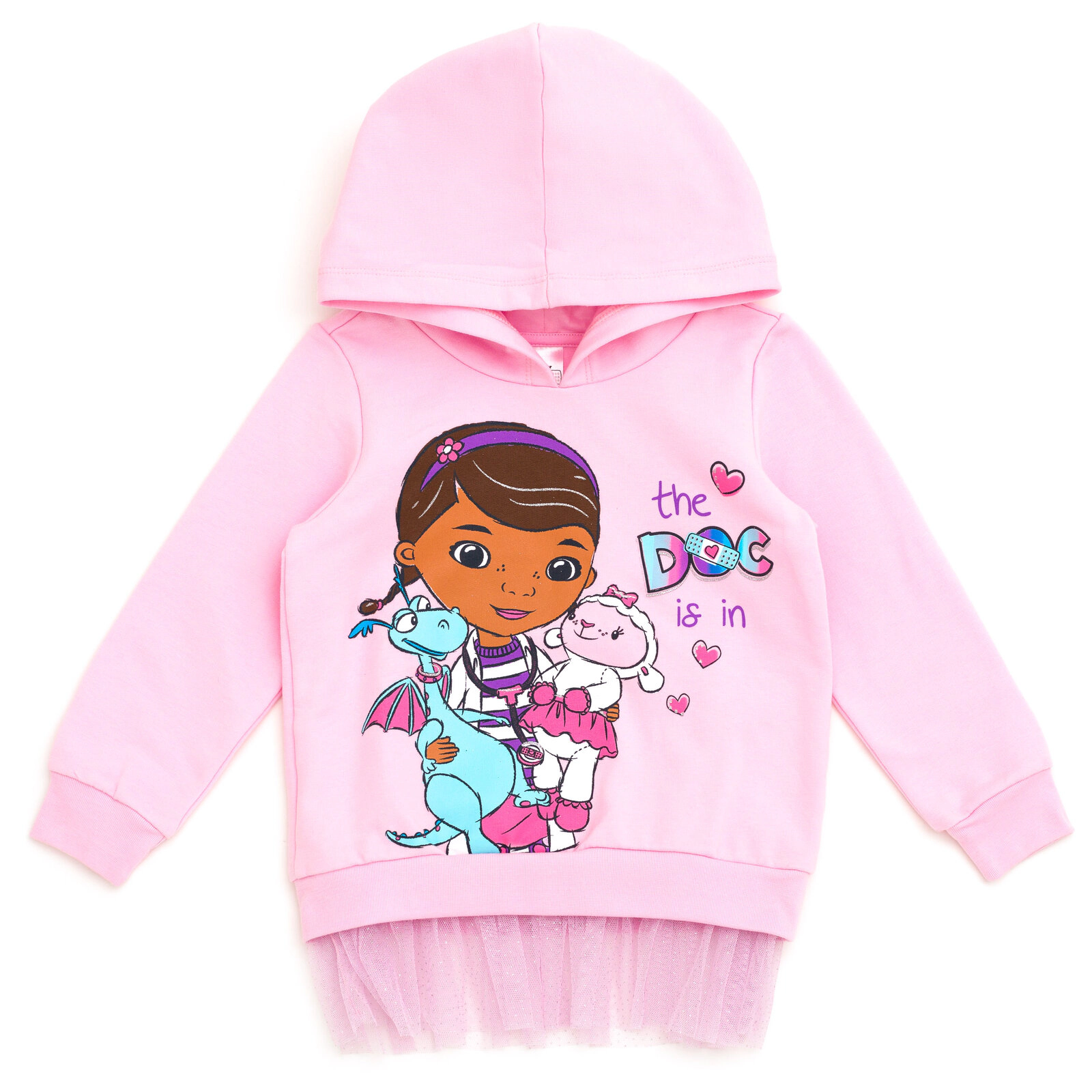 Disney Doc Mcstuffins Girls' Fleece Pullover Hoodie