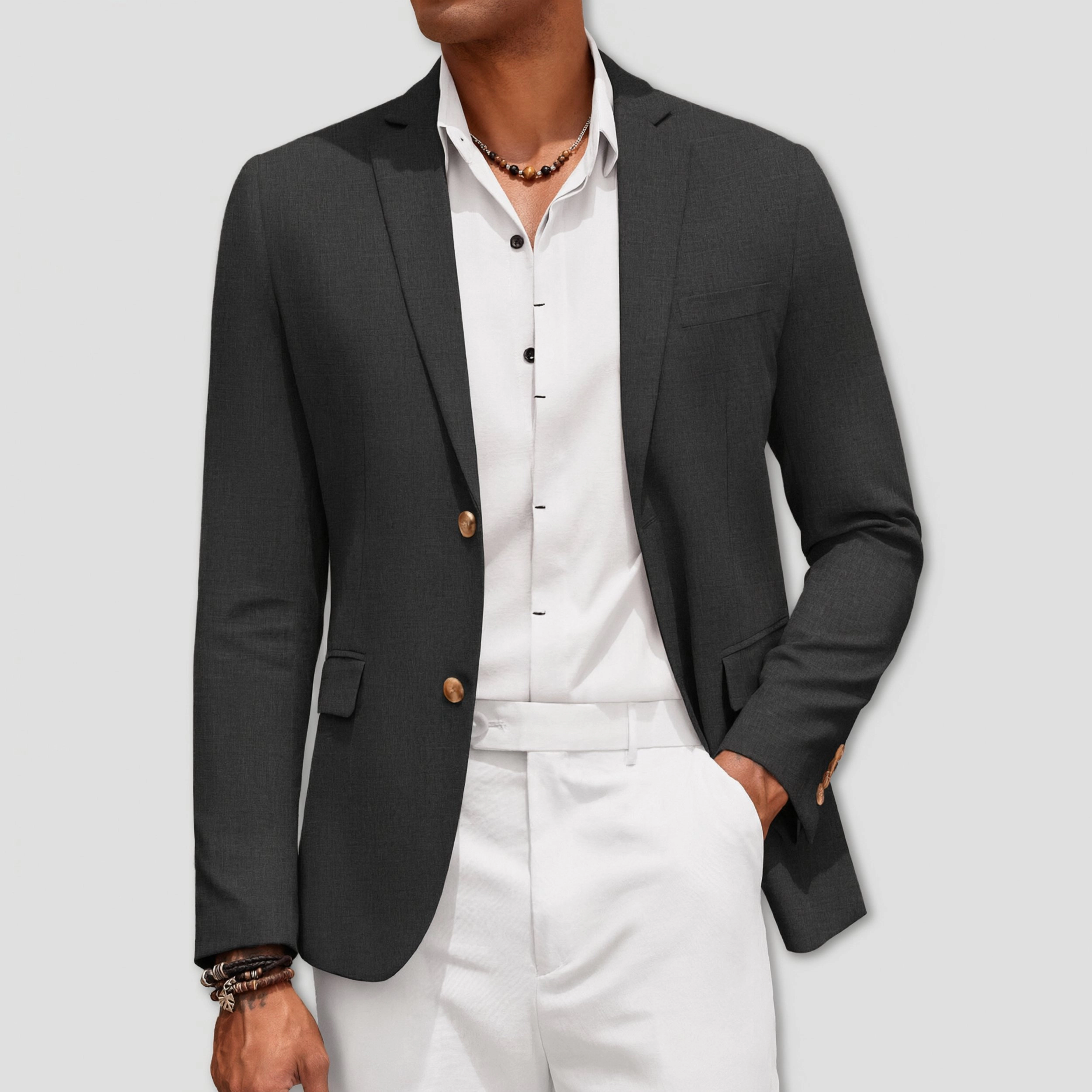 COOFANDY Men's Slim Fit Two Button Notch Lapel Casual Blazer Sport Coat Suit Jacket