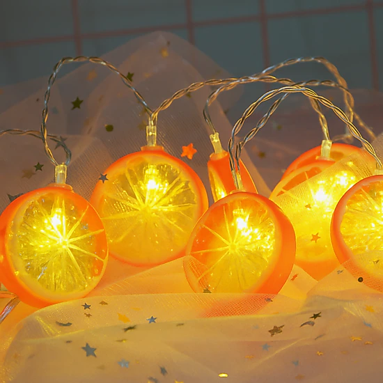 Elegani 2-Pack 10-LED Orange String Lights, 3.5 ft - Warm White Glow ...