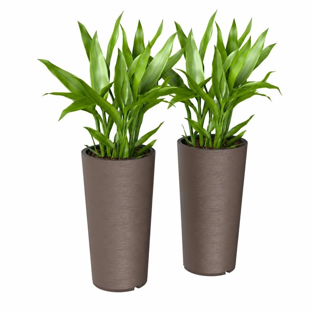 WOW PIONEER Tall Cylindrical Planter Pot for Patio Porch Yard Walkway Balcony Garden
