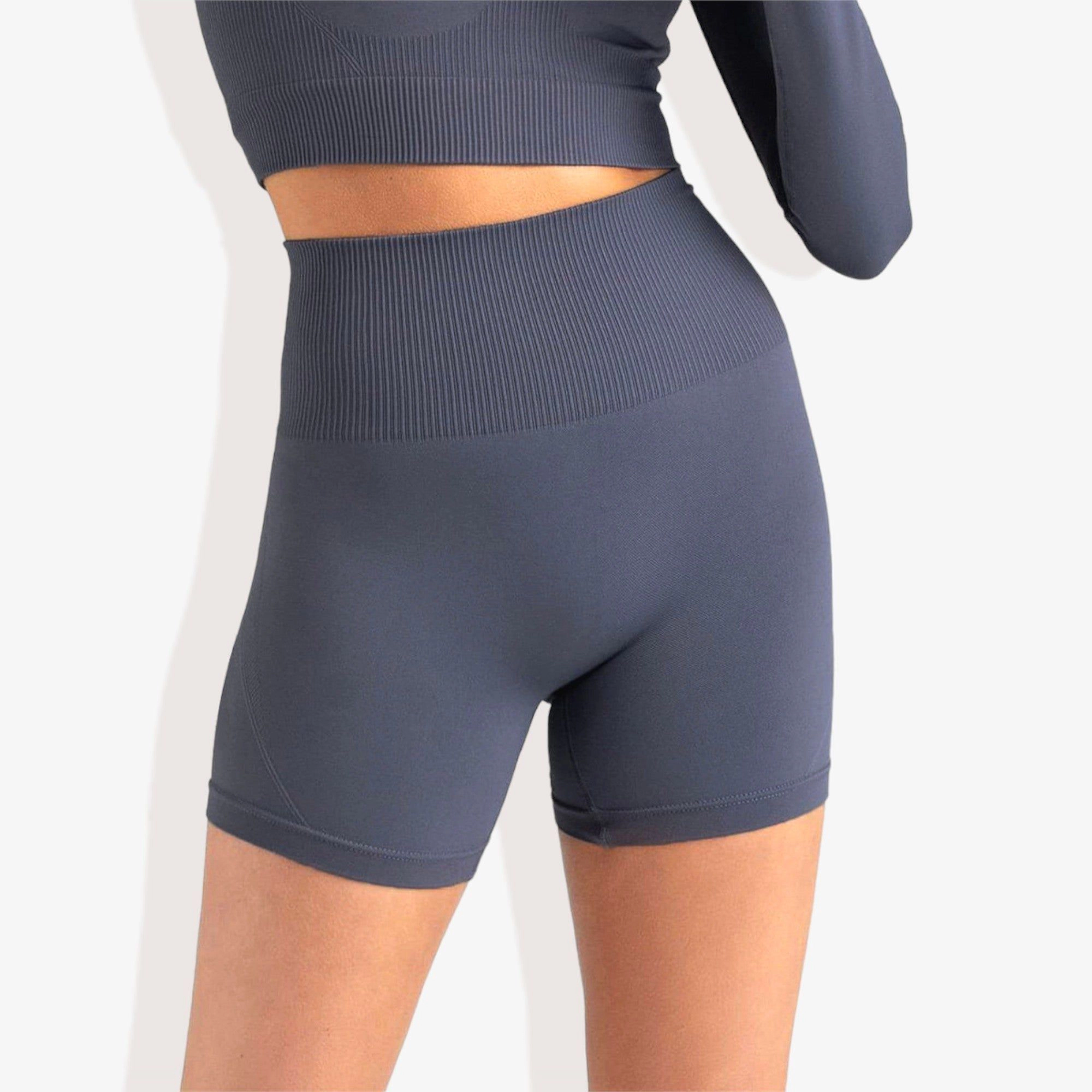Anna-Kaci Women's High-Waisted Seamless Biker Shorts Yoga Compression Workout Shorts for Gym and Running Fitness