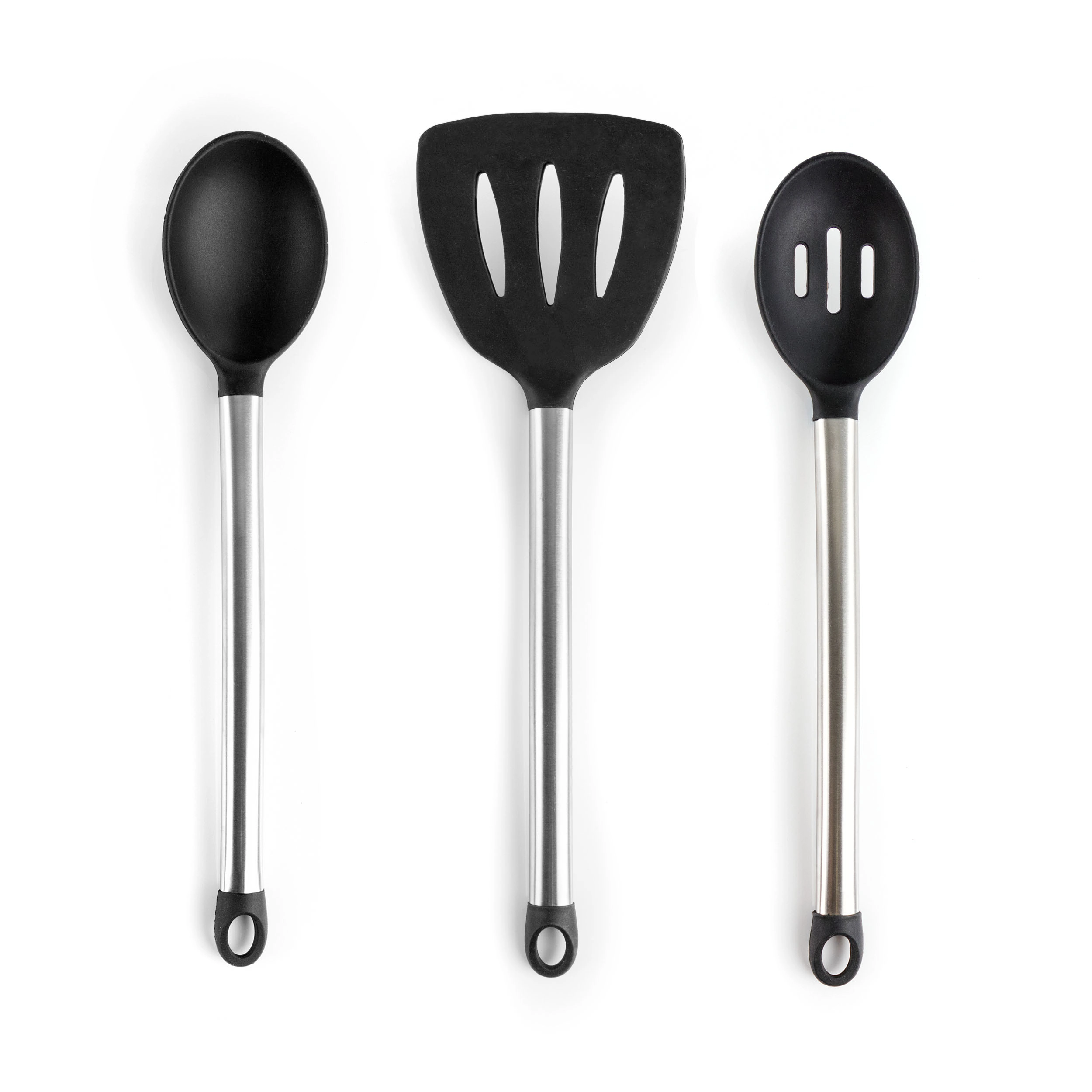 MegaChef Gray Silicone and Stainless Steel Cooking Utensils, Set of 14