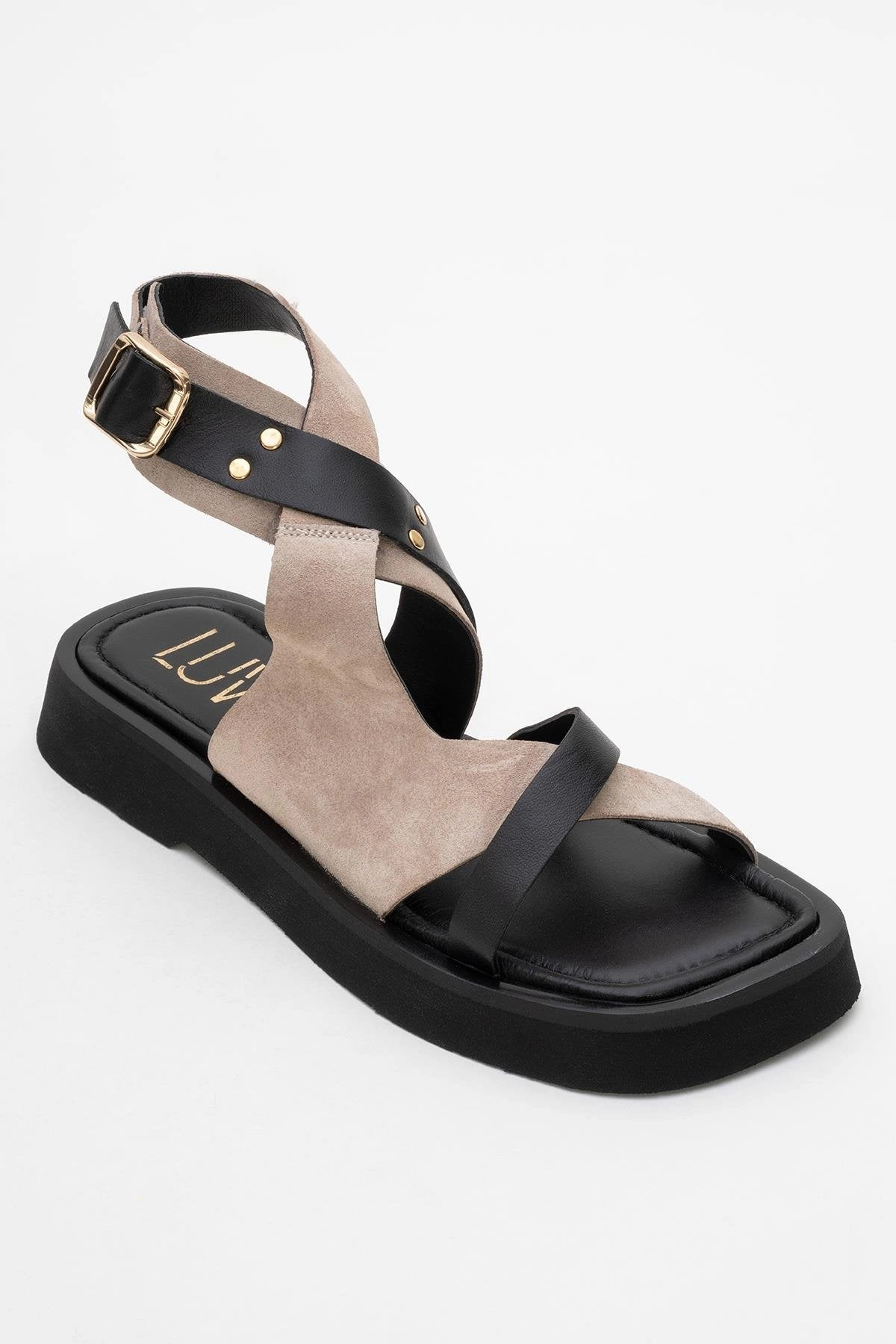Forever & Always Womens Minnea Suede Leather Sandals