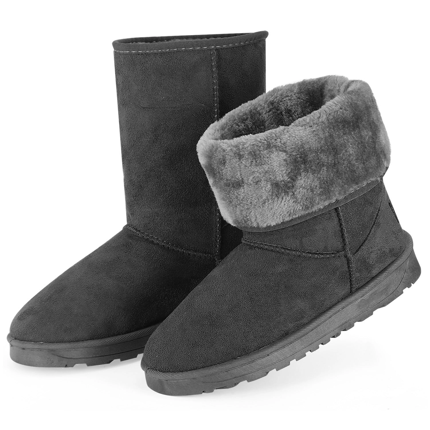N' POLAR Unisex Suede Mid-Calf Snow Boots