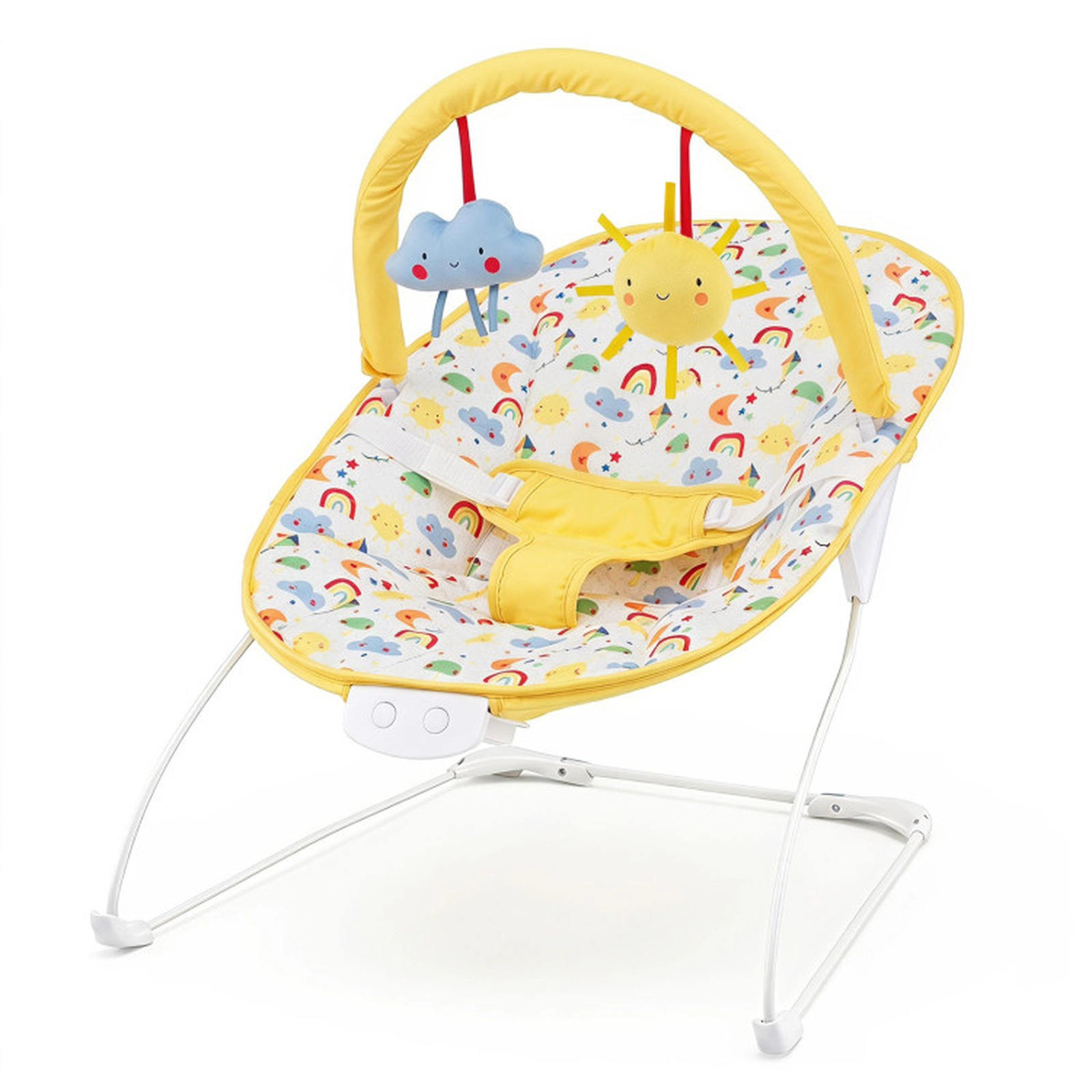 SUGIFT 20-lb Capacity Portable Baby Bouncer Infant Rocker Seat with Detachable Toy Bar and Music Box