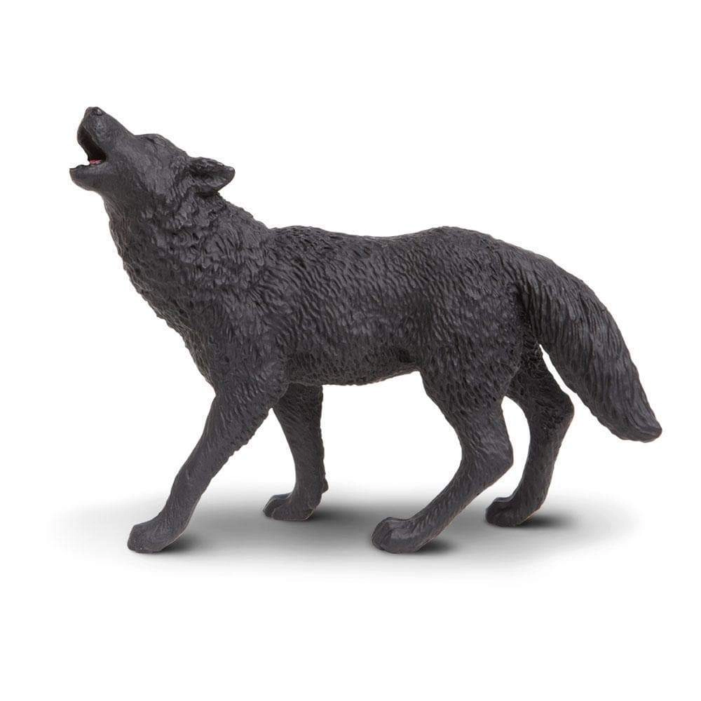 Safari Ltd. - Black Wolf Kids Toy Figure