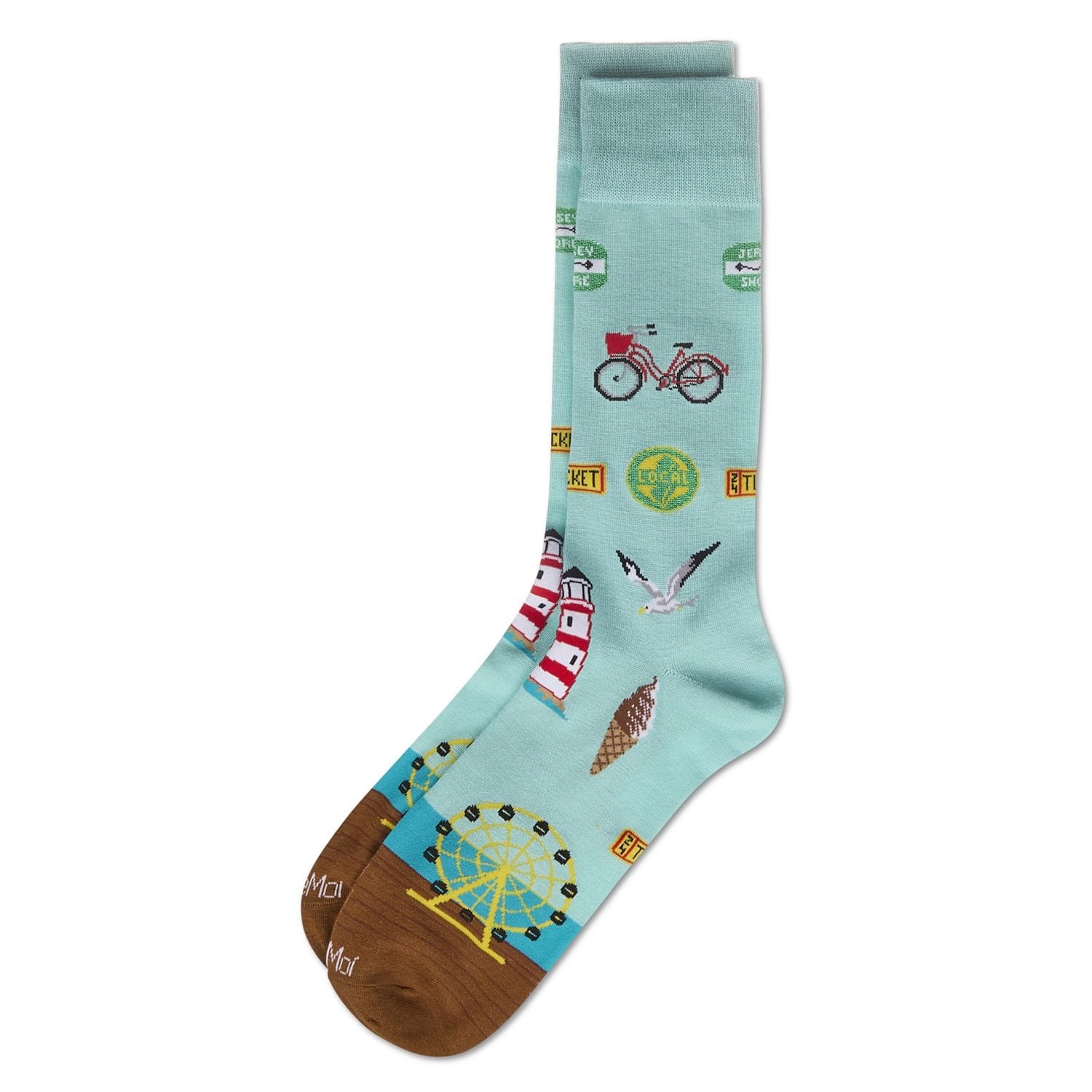 Memoi Men's New Jersey Rayon From Bamboo Crew Socks