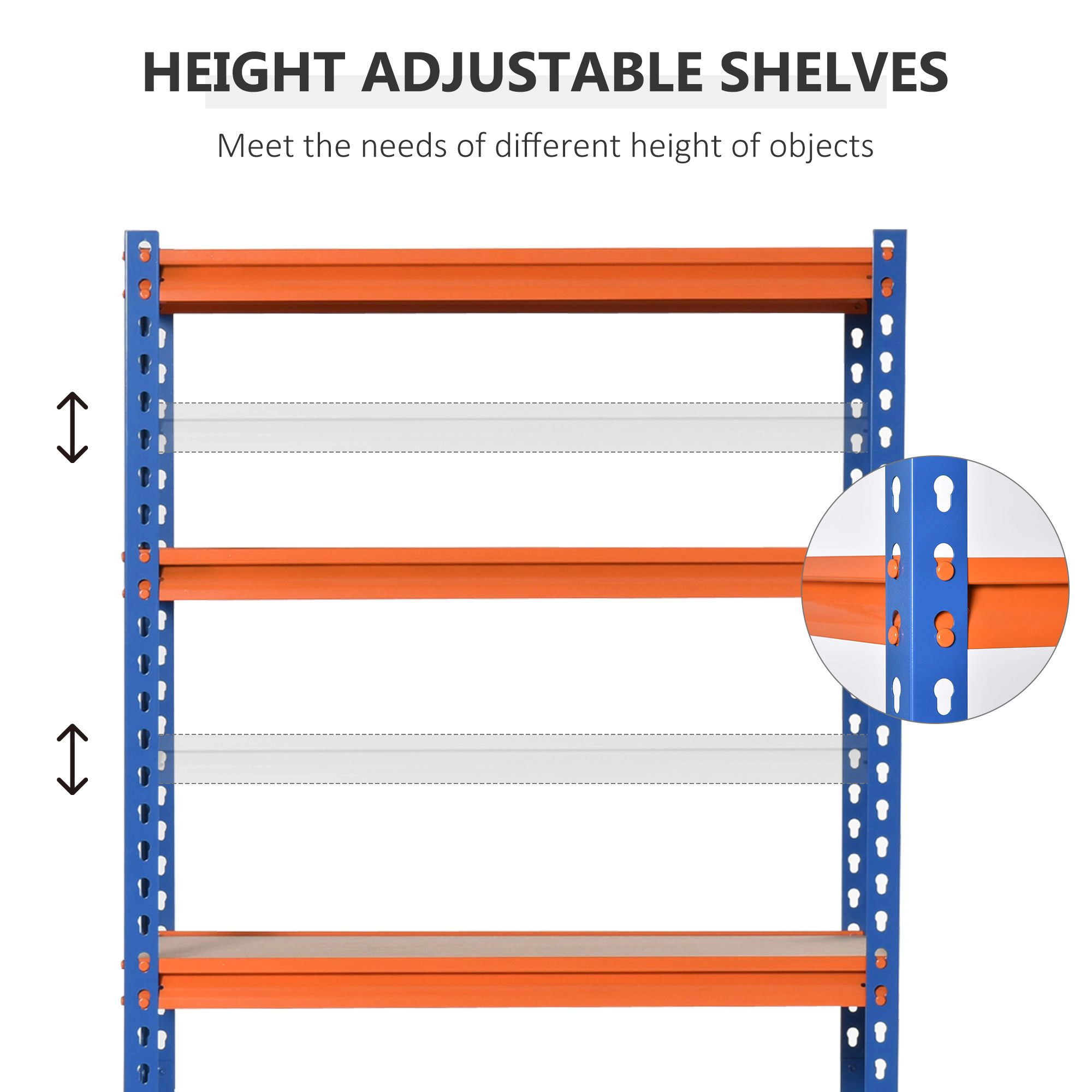 Flynama Sturdy Storage Solution: Heavy Duty 5-Tier Adjustable Metal Shelf for Garage Workshop