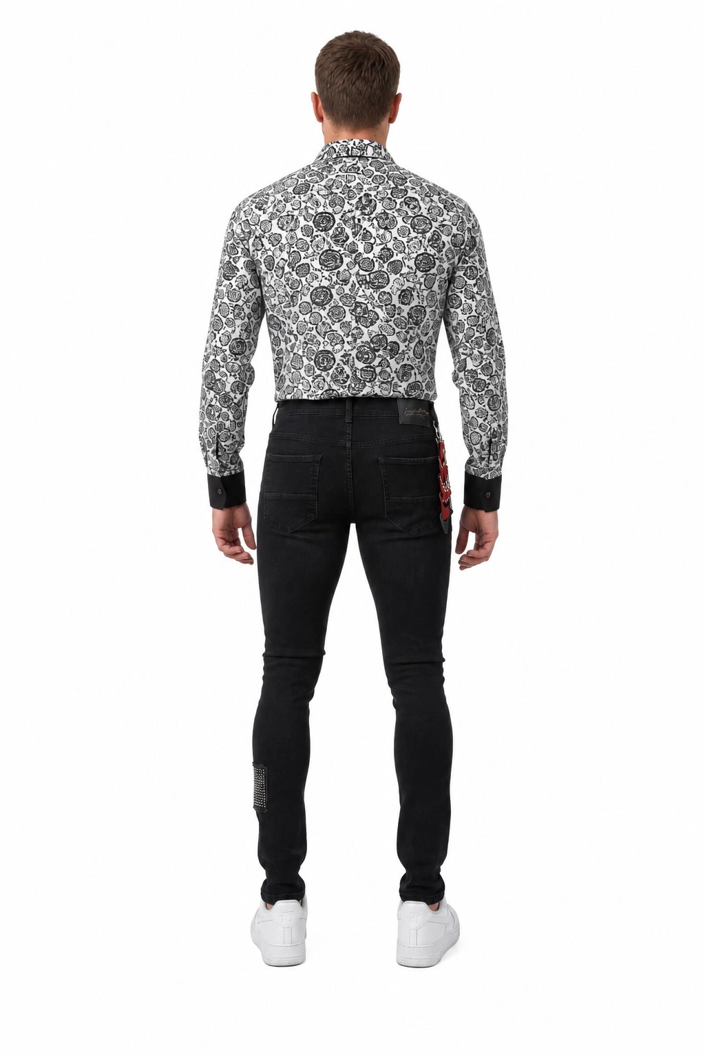 Elie Balleh Men's Patchwork Distressed Jeans