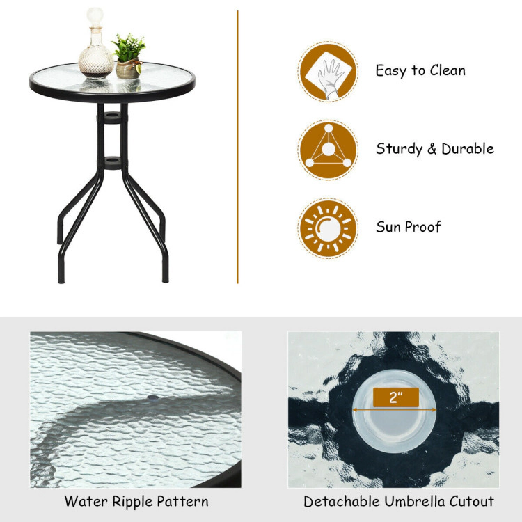 Hivvago Patio Dining Set With Patio Folding Chairs And Table