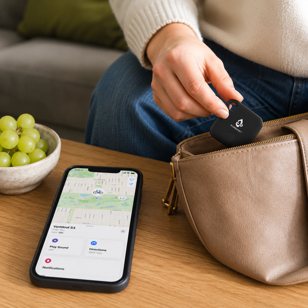 Pursonic Unisex Travel Comfort Bundle with Memory Foam Pillow, Sleep Mask & Smart Tracker