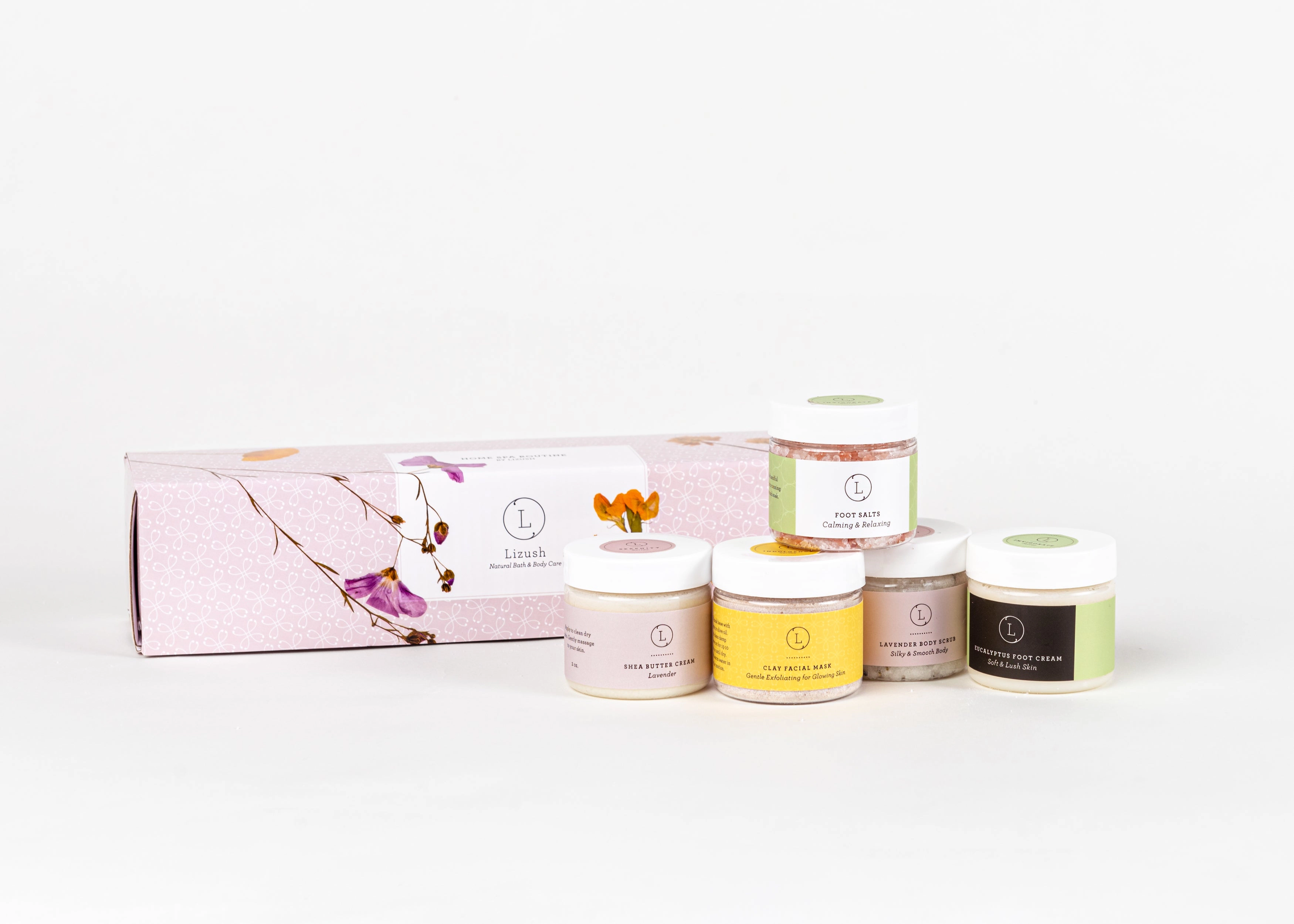 Lizush Soap Full Body Luxury Home Spa Routine Set - Citrus Scented Gift Box