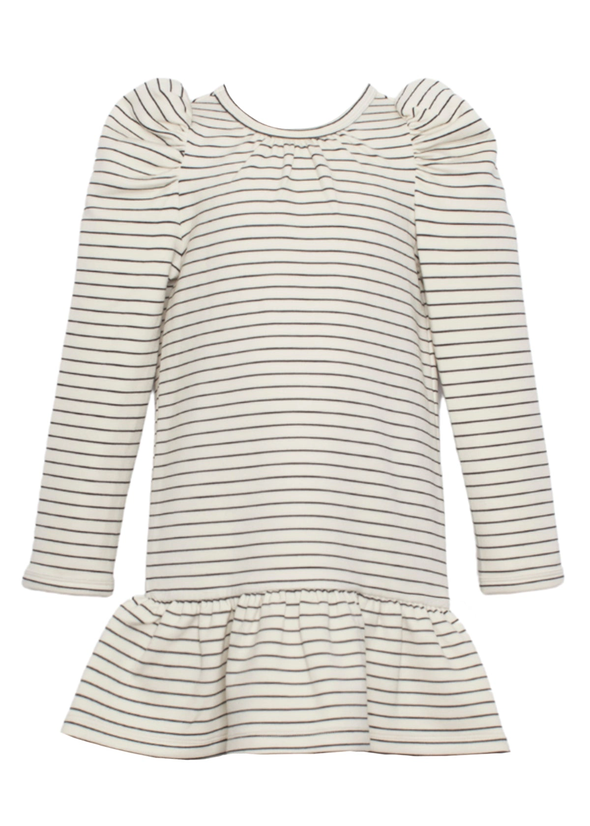 Mabel and Honey Cookies Cream Striped Drop-Waist Dress