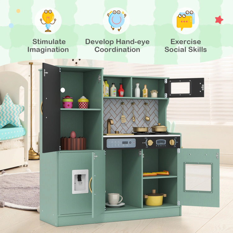 Hivvago Pretend Play Kitchen with Utensils for Kids Aged 3+
