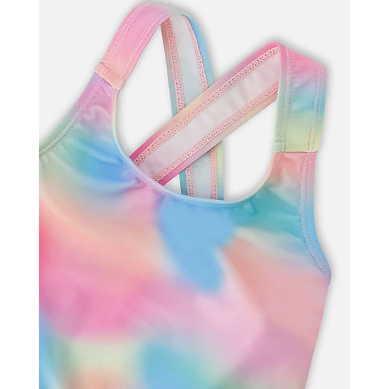 Deux par Deux Girls Recycled Polyester Top and Bottom Two-Piece Swimsuit